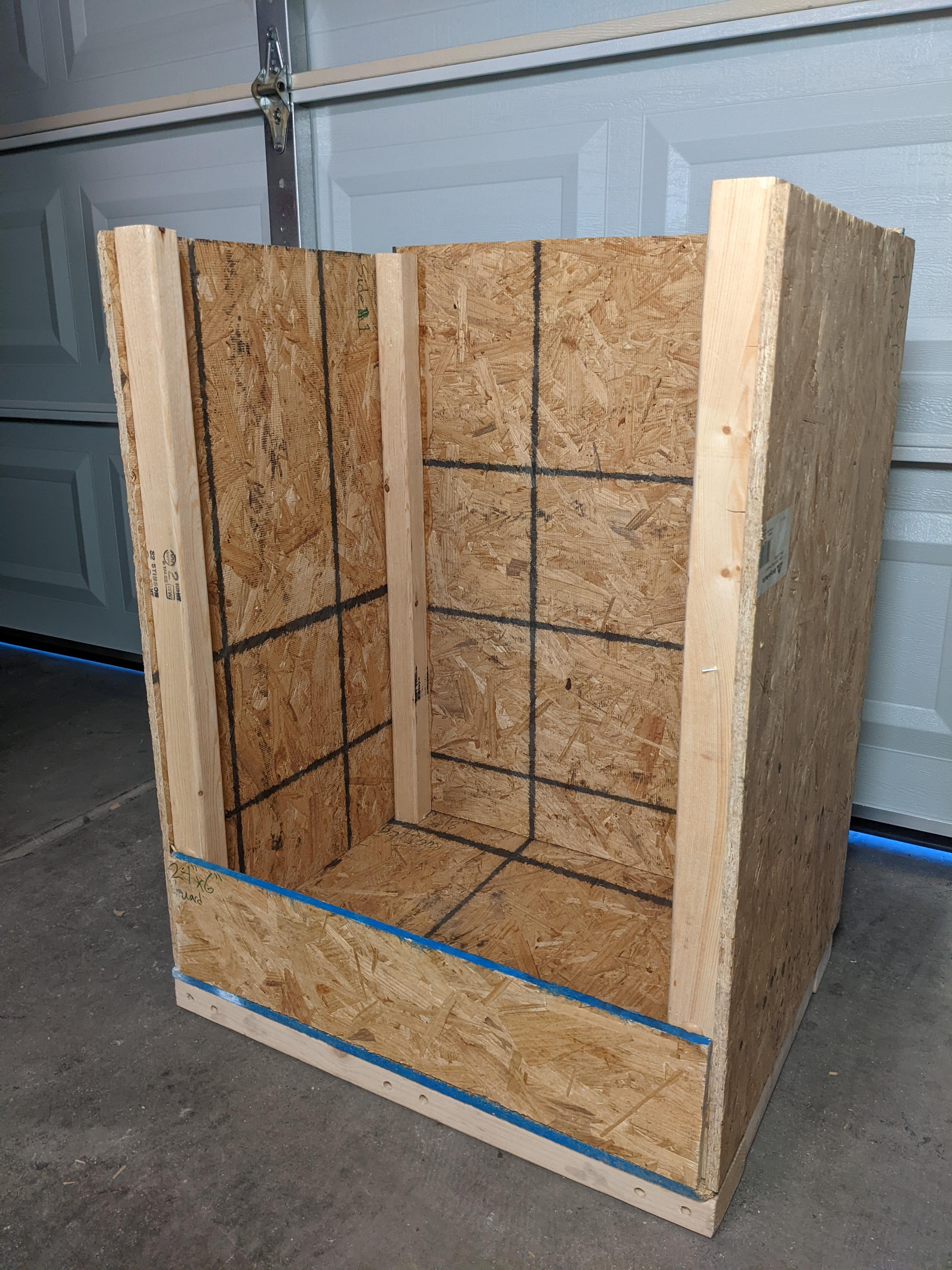 Snake enclosure halfway done! Waiting for glue to dry then I'll do the top reinforcements and