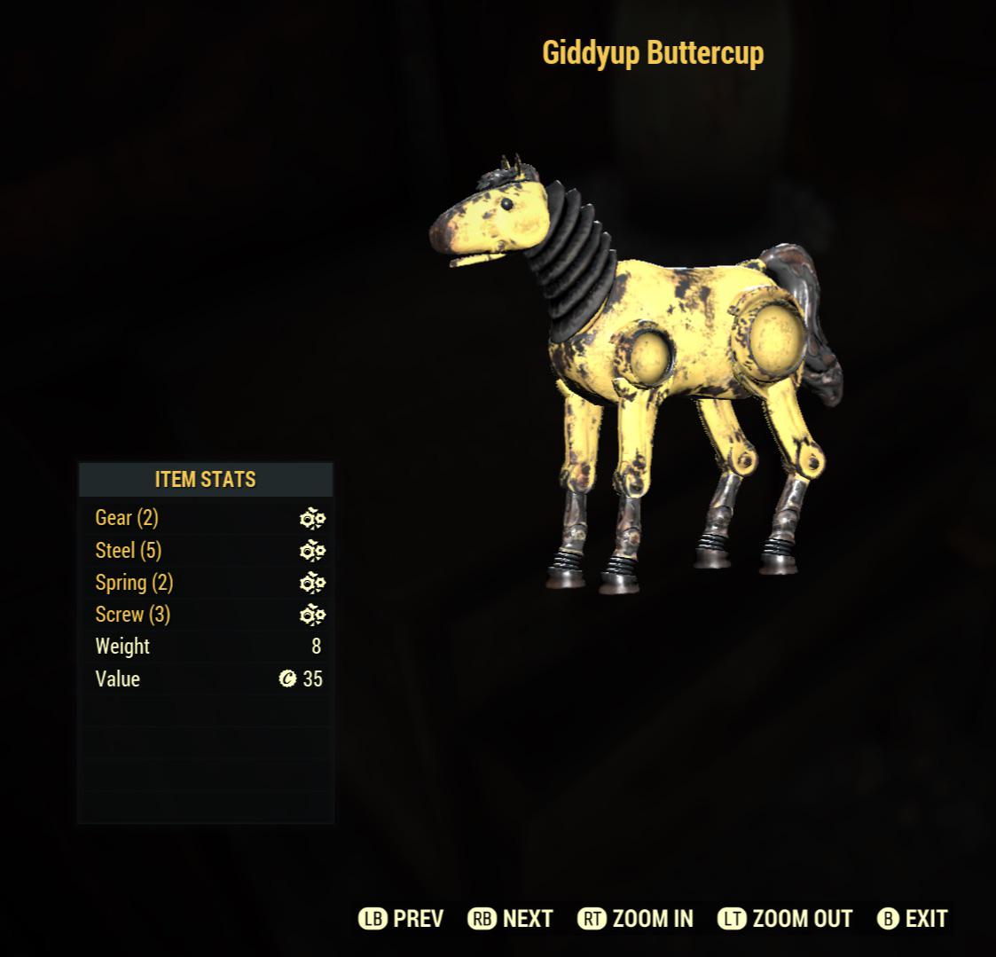 H FULL SET of Giddyup Buttercup (legs, body and head) W Explosive