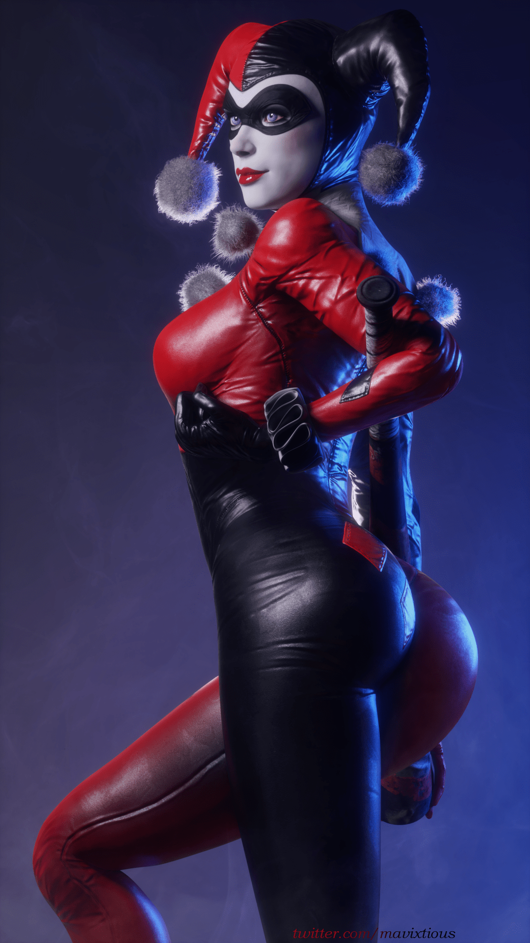 I guess this is supposed to be a "sexy Harley Quinn" but I mean come on