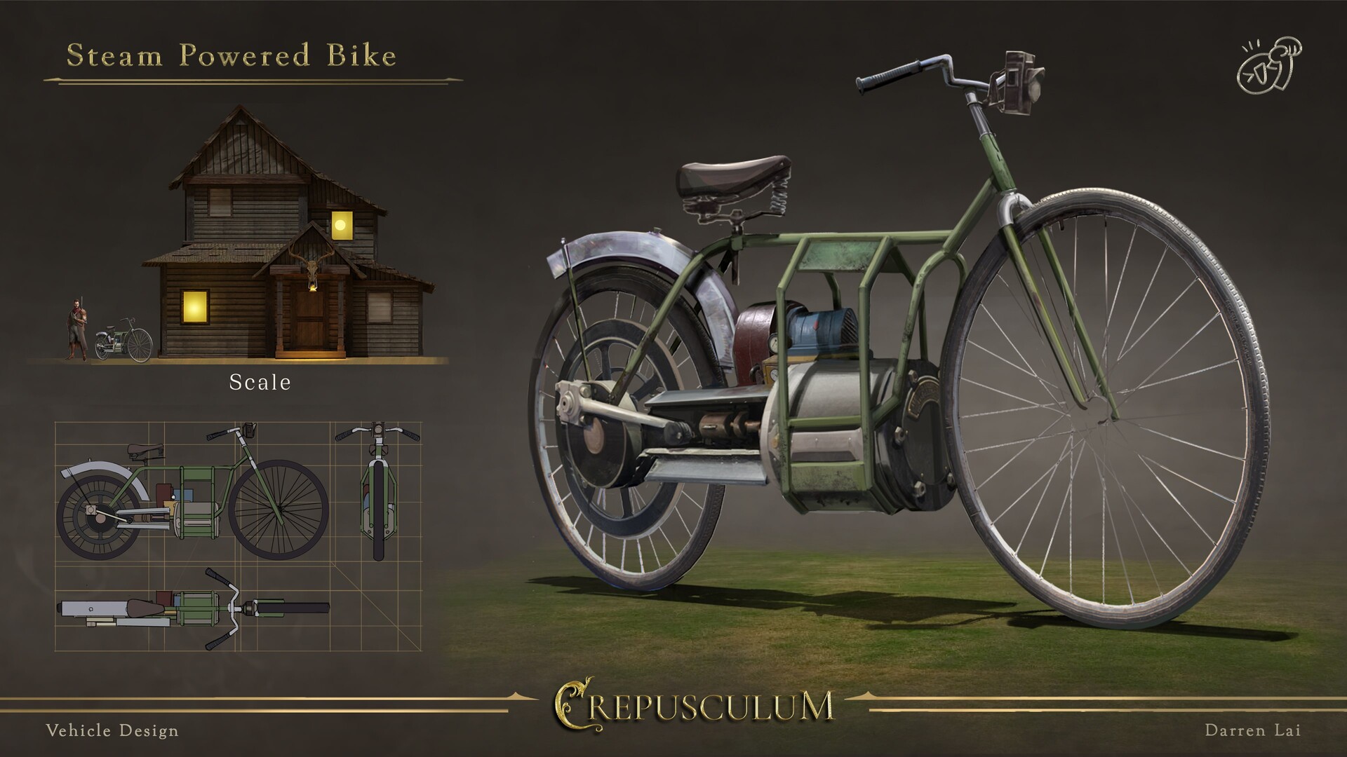 "Steam Powered Bike" by Darren Lai r/ImaginaryDieselpunk