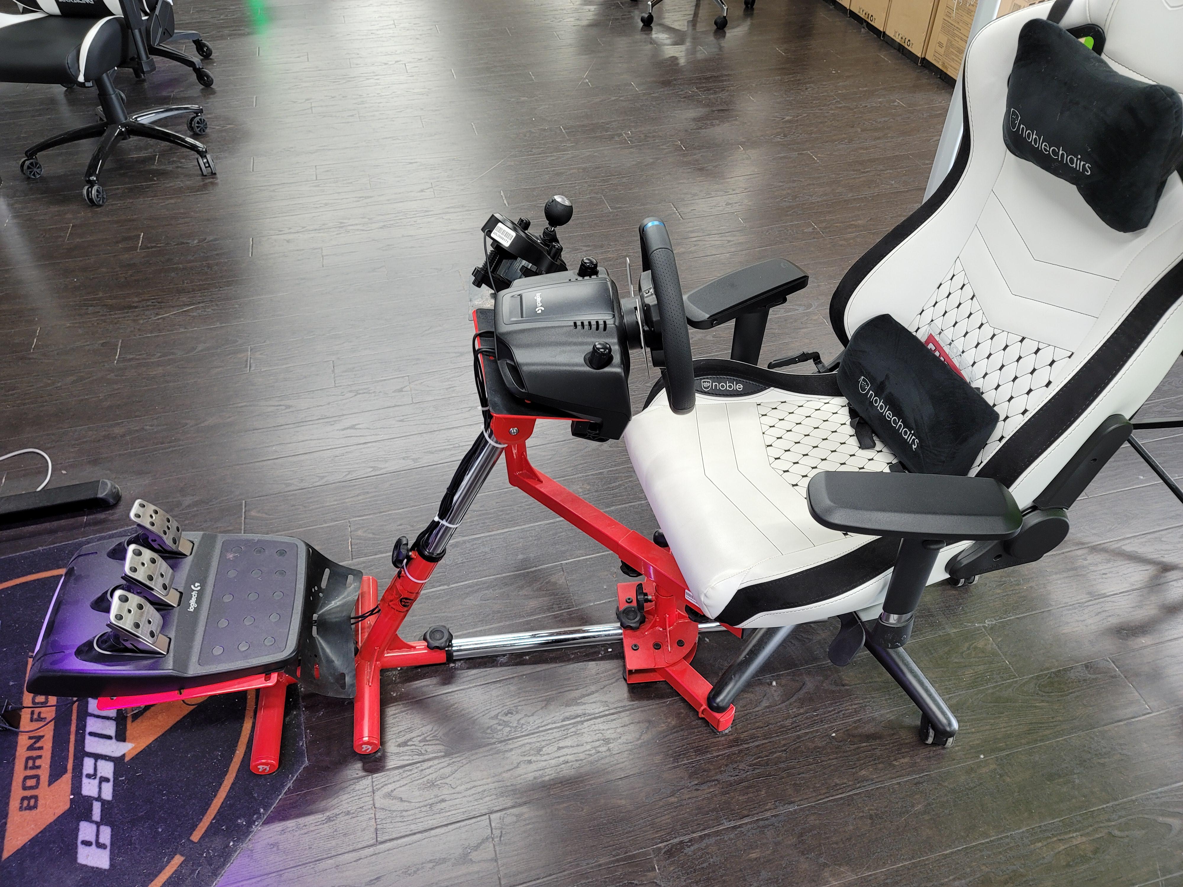 Saw this very interesting rig at my local computer store yesterday. For those of you who race on