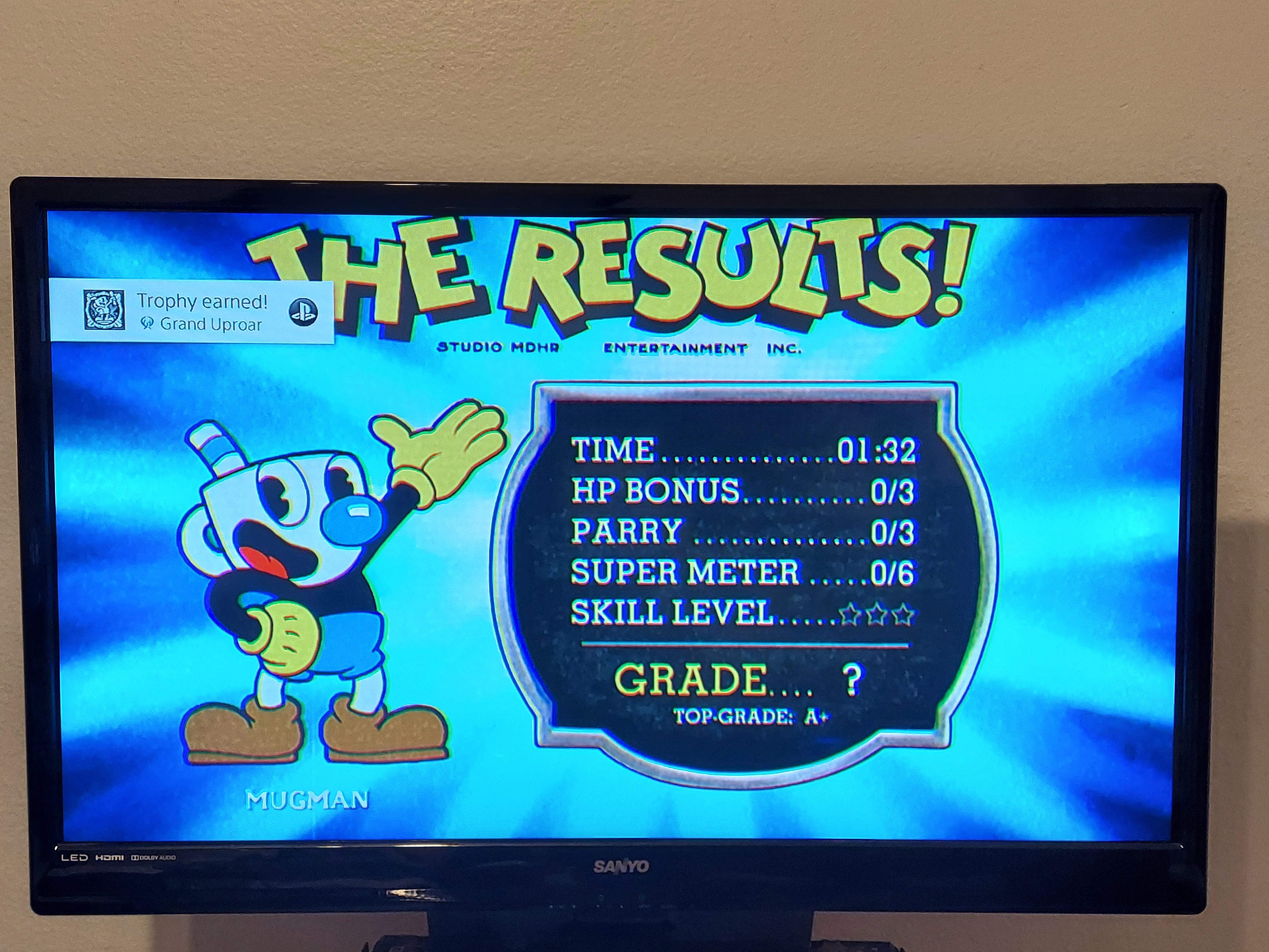 The Platinum trophy journey is over 😭 Cuphead
