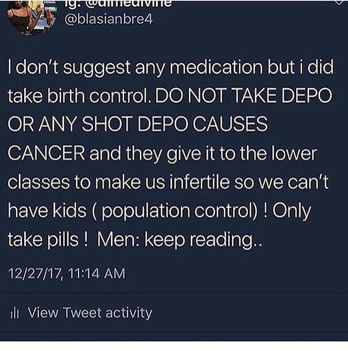 I saw this on IG about gaining weight and was taken aback by the cancer