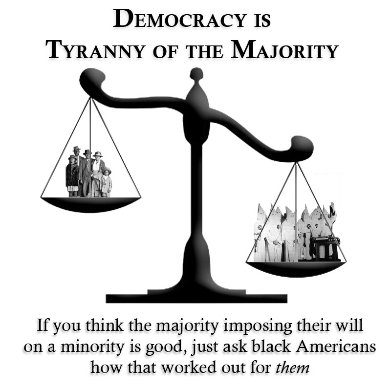 Democracy Tyranny over Minorities r/EndDemocracy