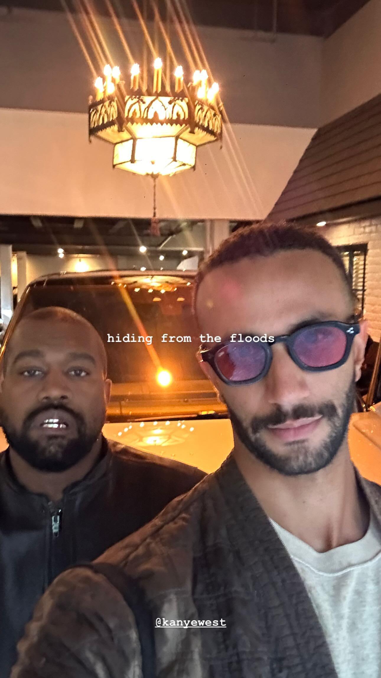 Ye with Trent Rodney, owner of real estate company westcoastmodernhomes, earlier today r