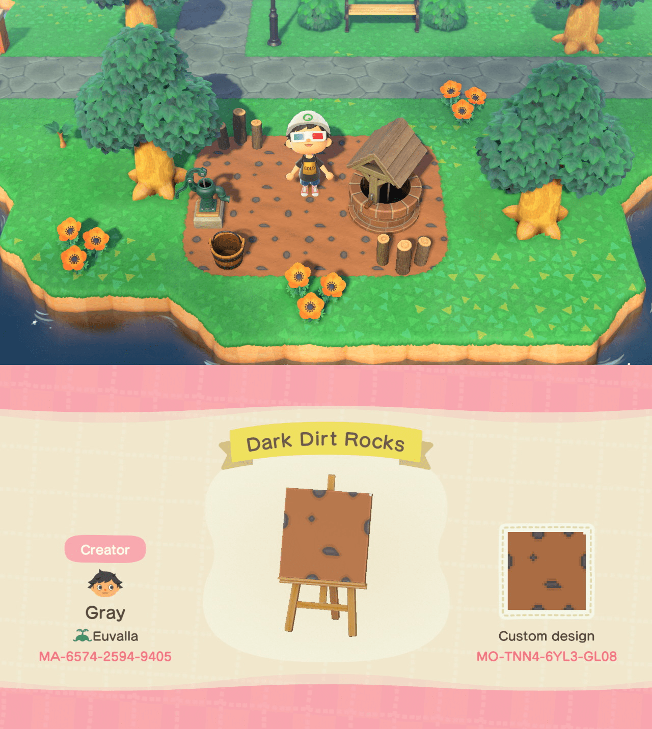 I made some Dark Dirt Path Rocks! r/AnimalCrossing