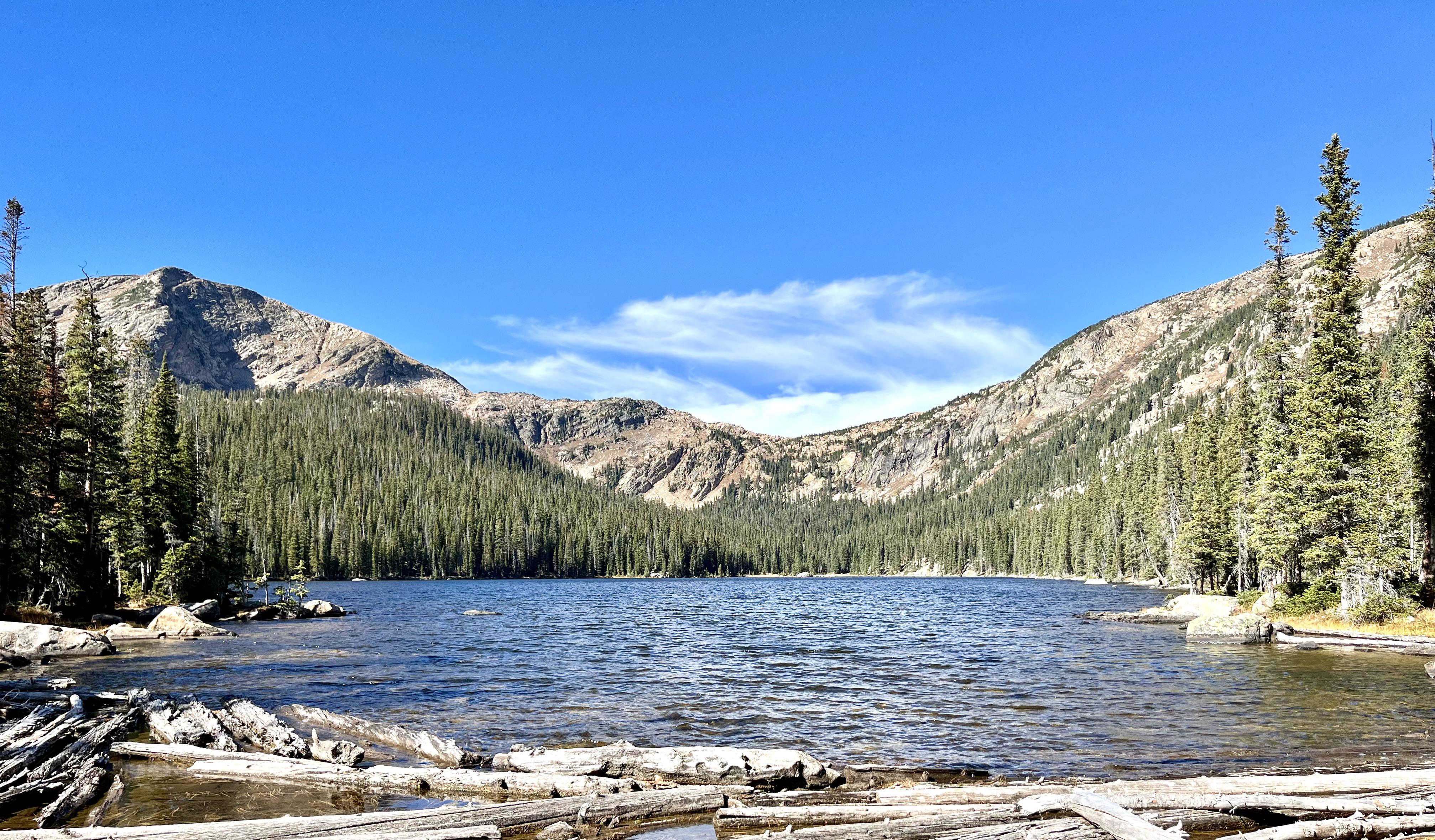 Timberline Lake yesterday, outside Leadville, before the clouds came in