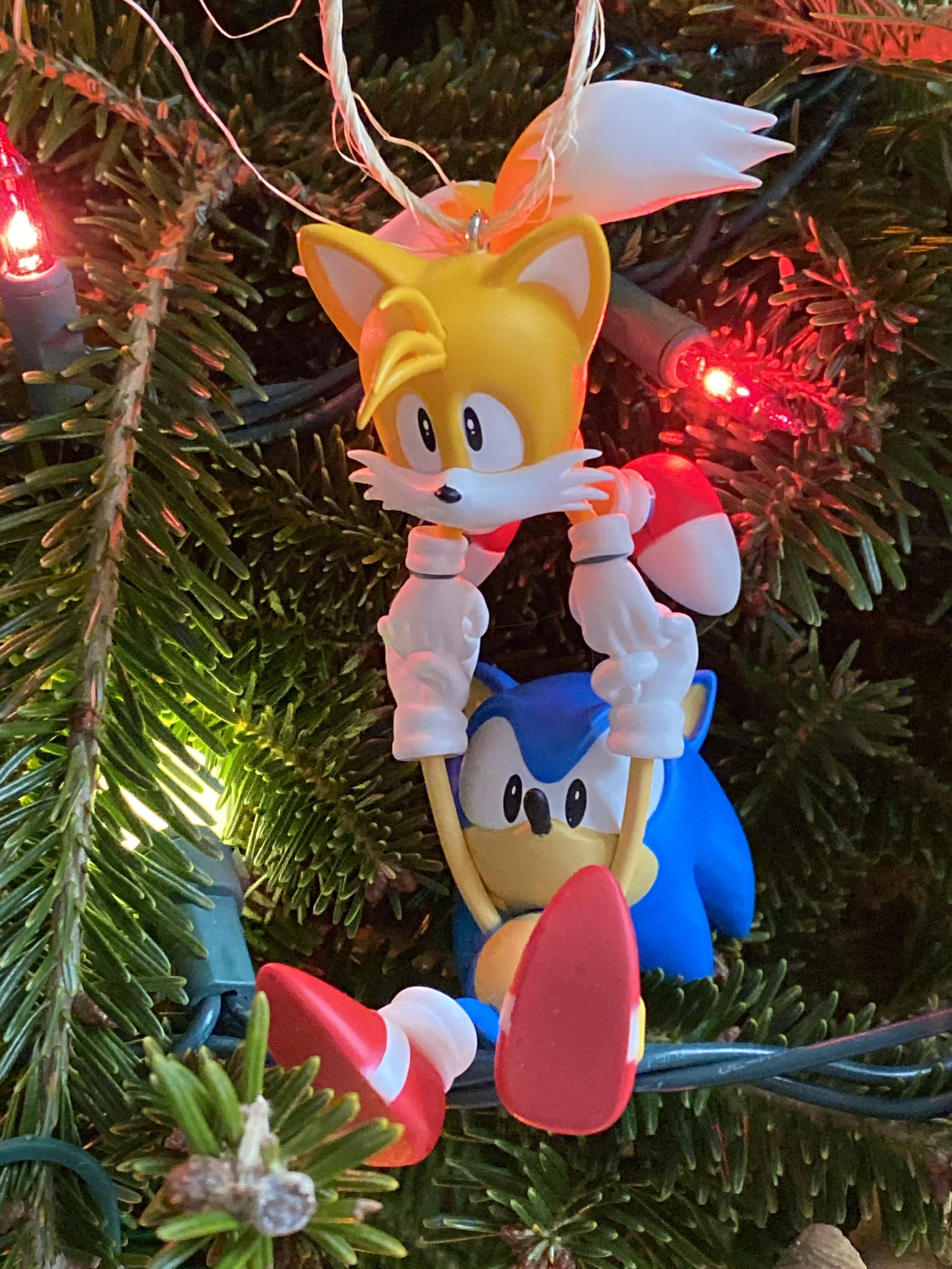 My Sonic & Tails ornament from The Hallmark store. Merry Christmas y