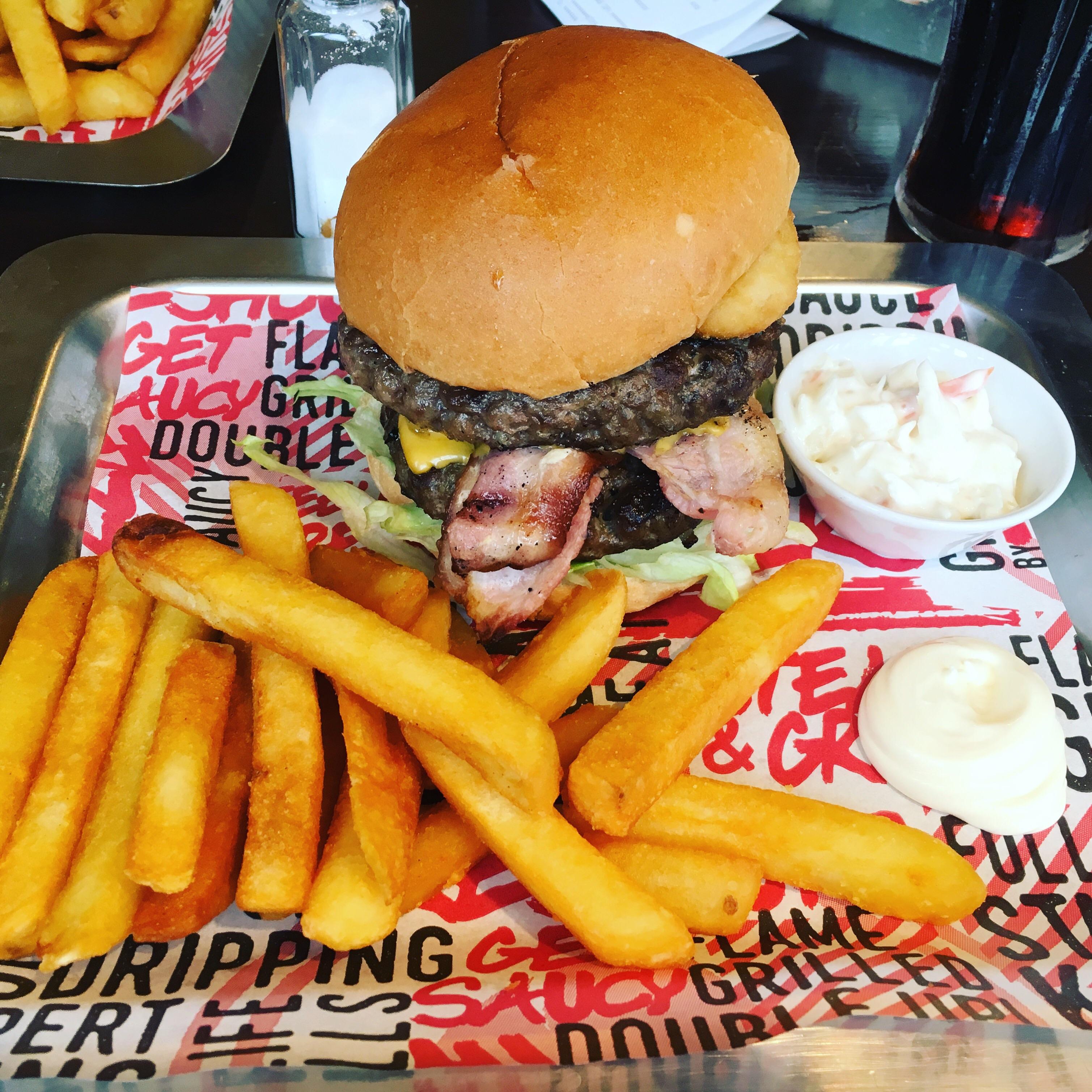 [I ATE] Double beef burgers with triple bacon, double cheddar cheese