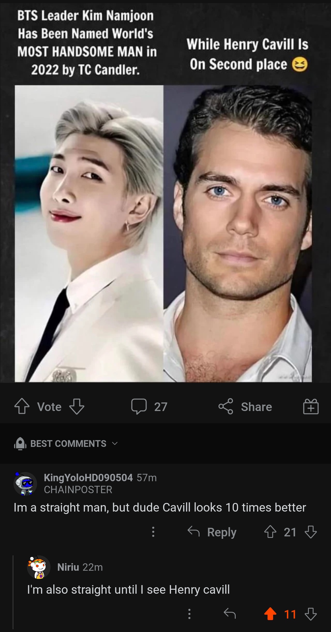 He's not gay but... r/gayforcavill