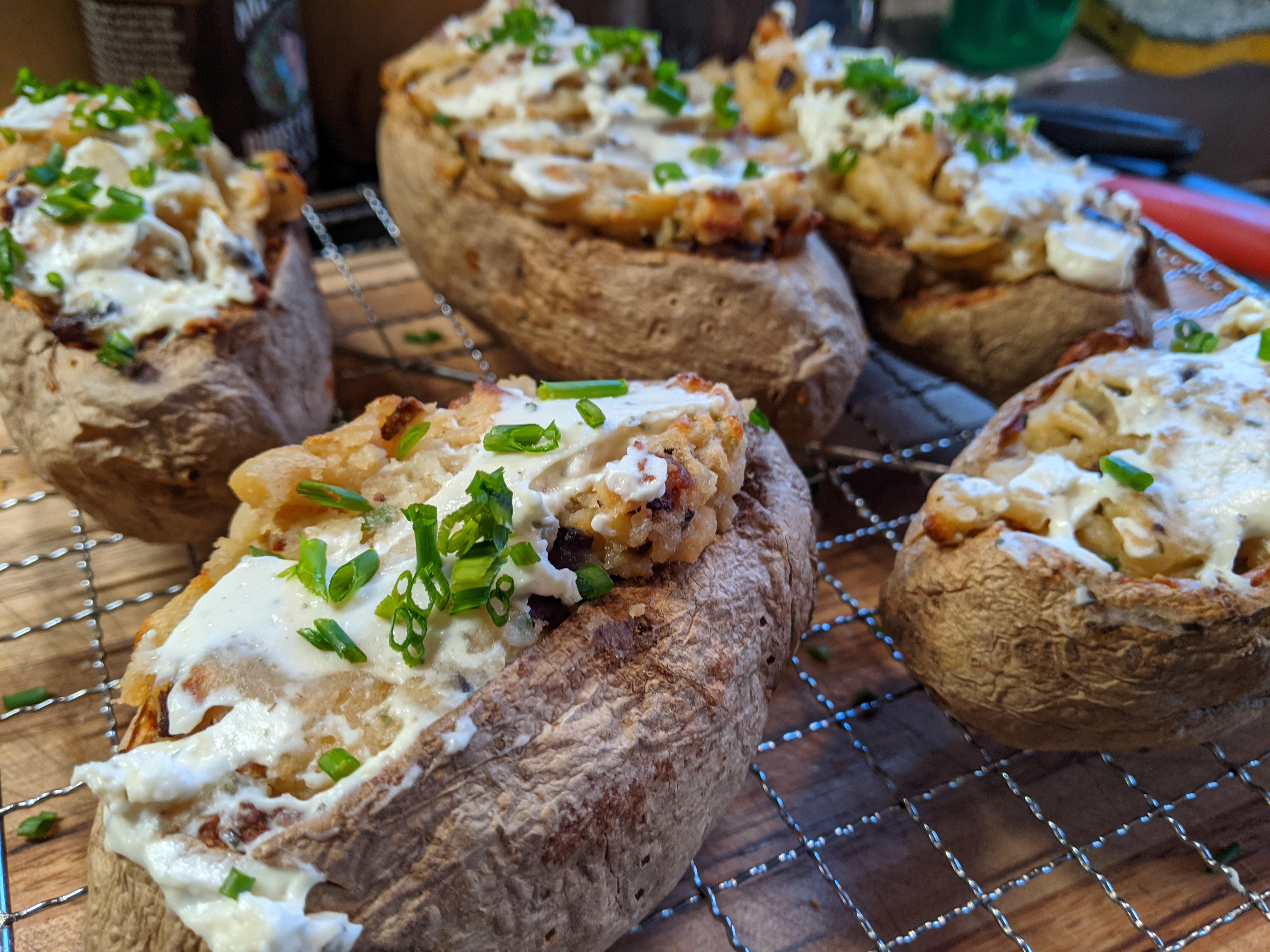 [Homemade] Overstuffed Twice Baked Potatoes r/food