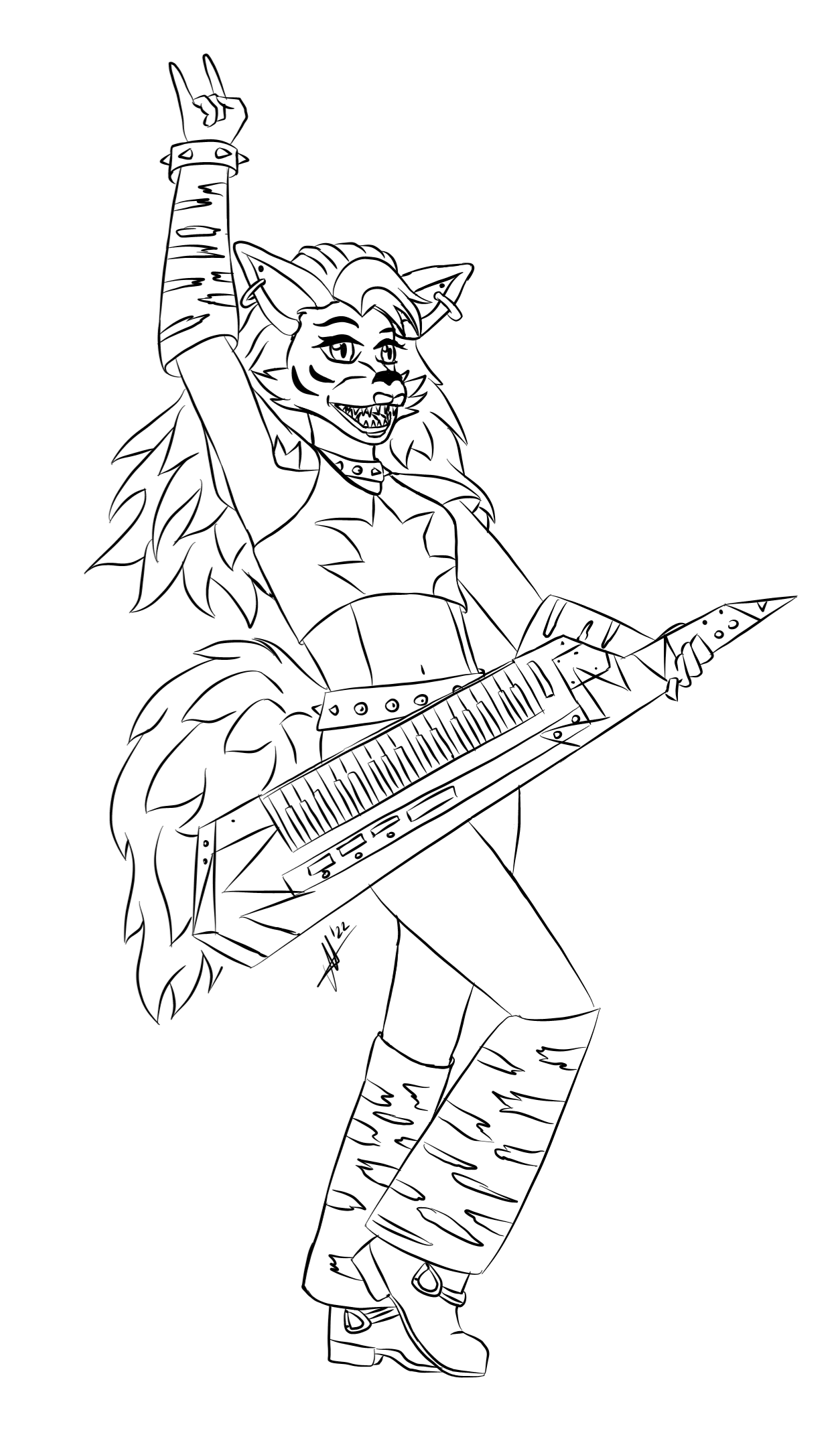 Quick sketch of Roxy, i plan to color her. Really not used to draw non