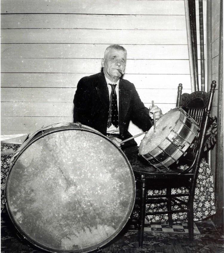 Early drum 'kit.' Late 1800s(?) r/OldSchoolCool