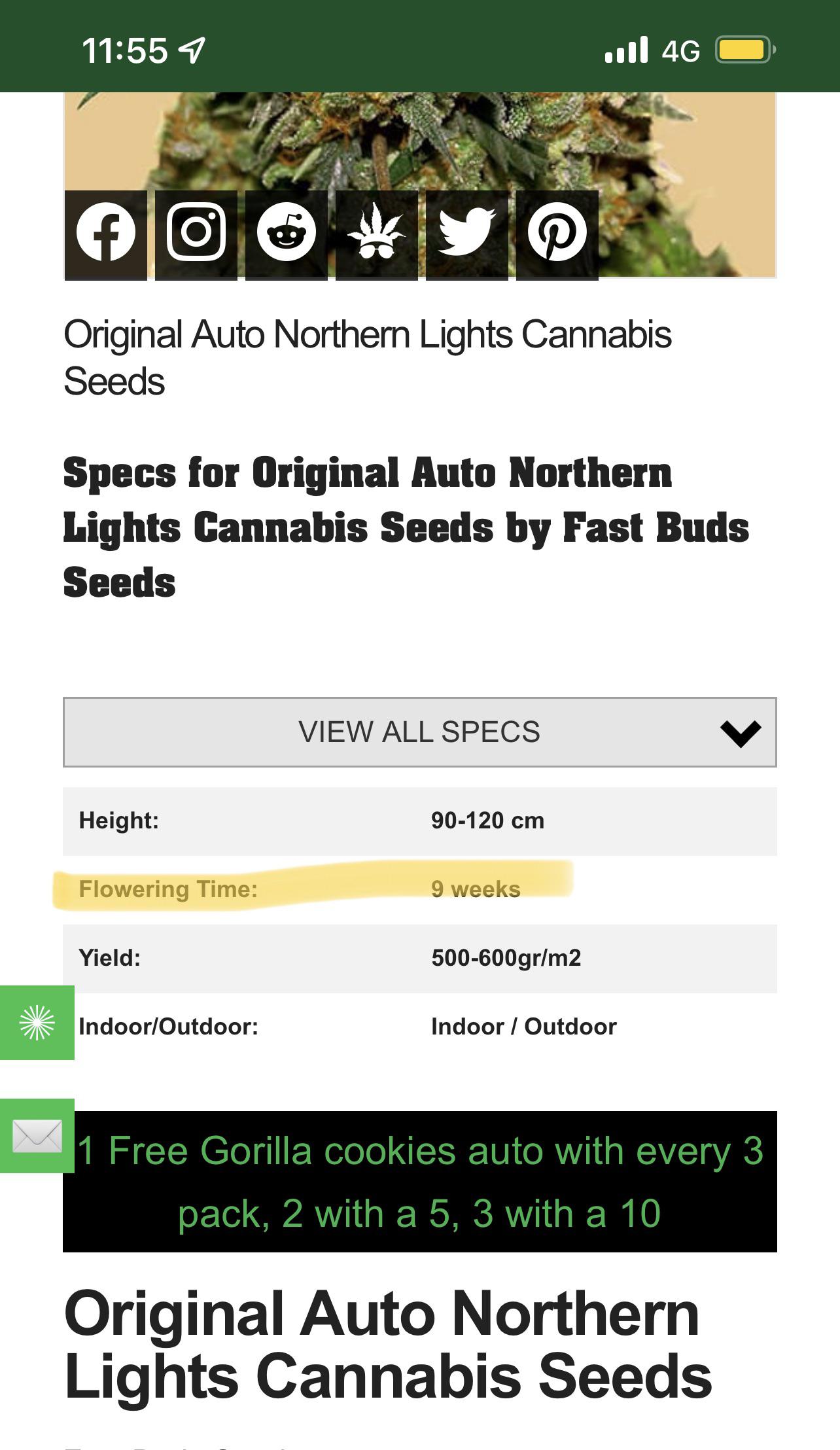 Does this mean that the plant should be into flowering by 9 weeks or