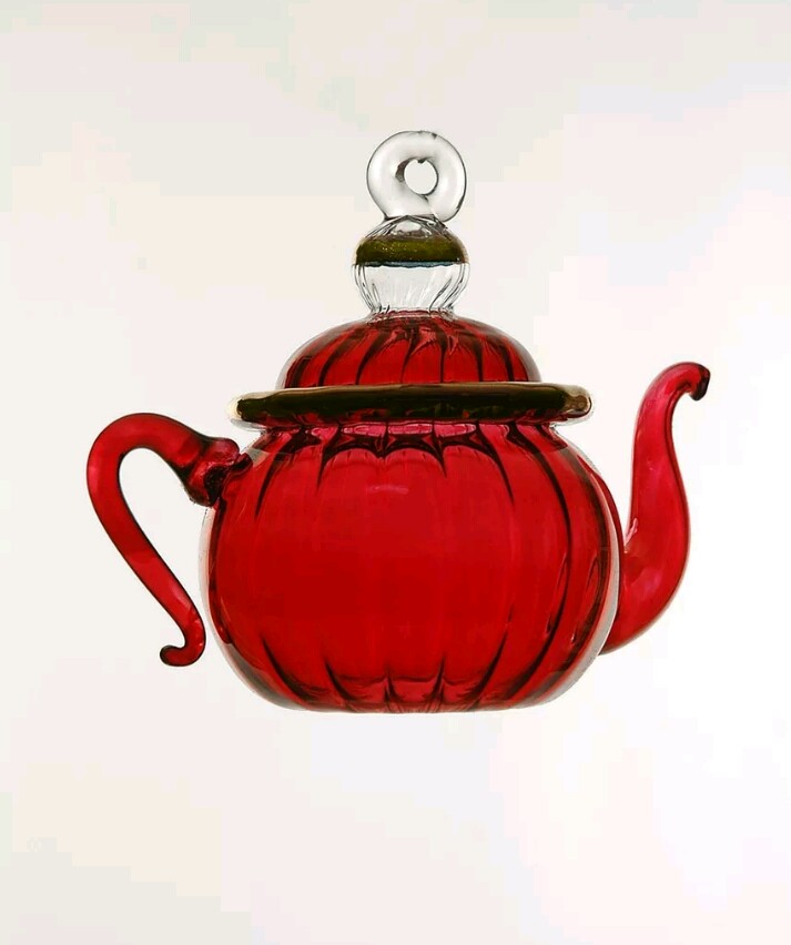 Teapot Christmas tree glass ornaments r/crafts