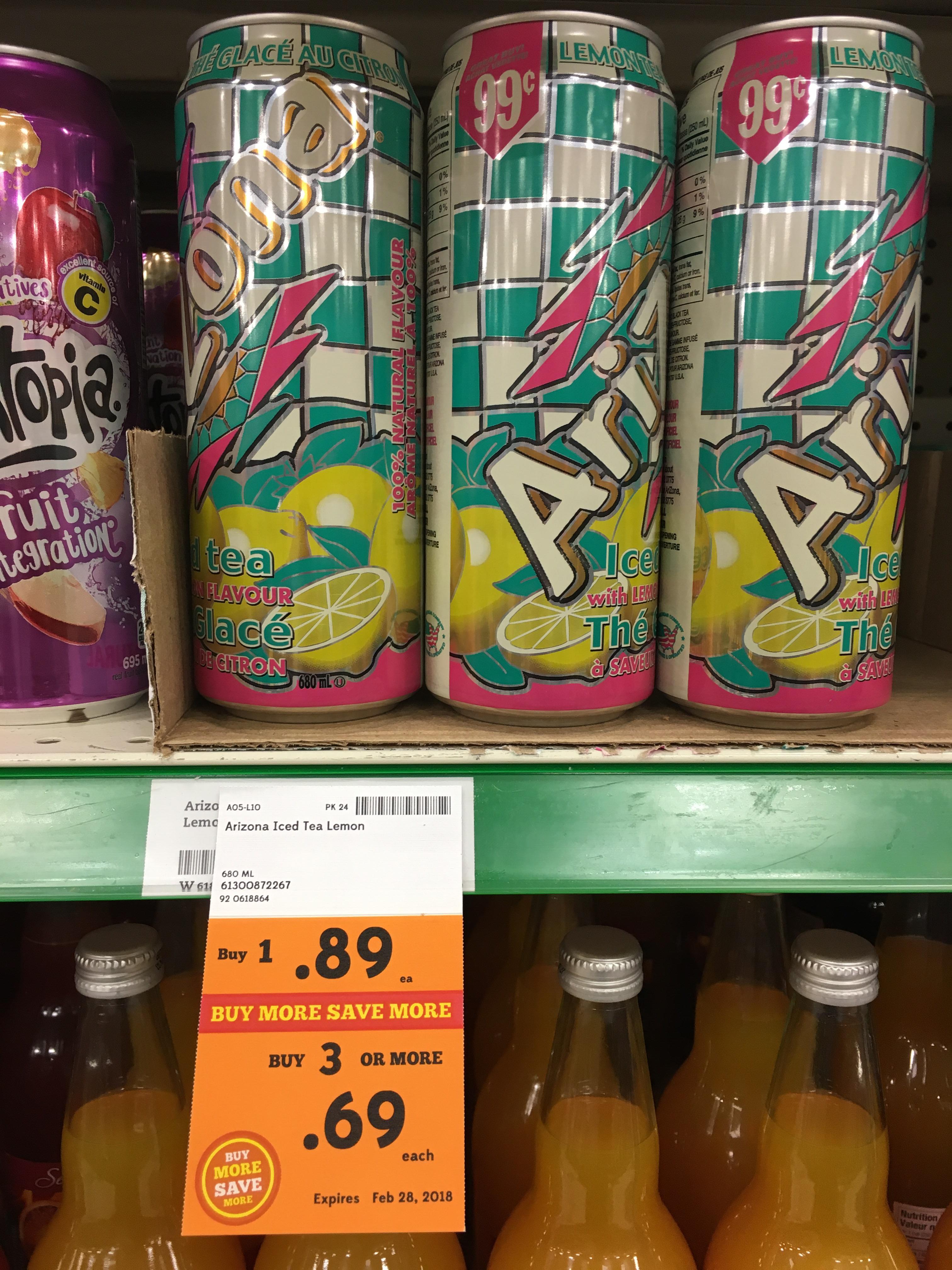 Arizona iced tea for sale cheaper than advertised price r
