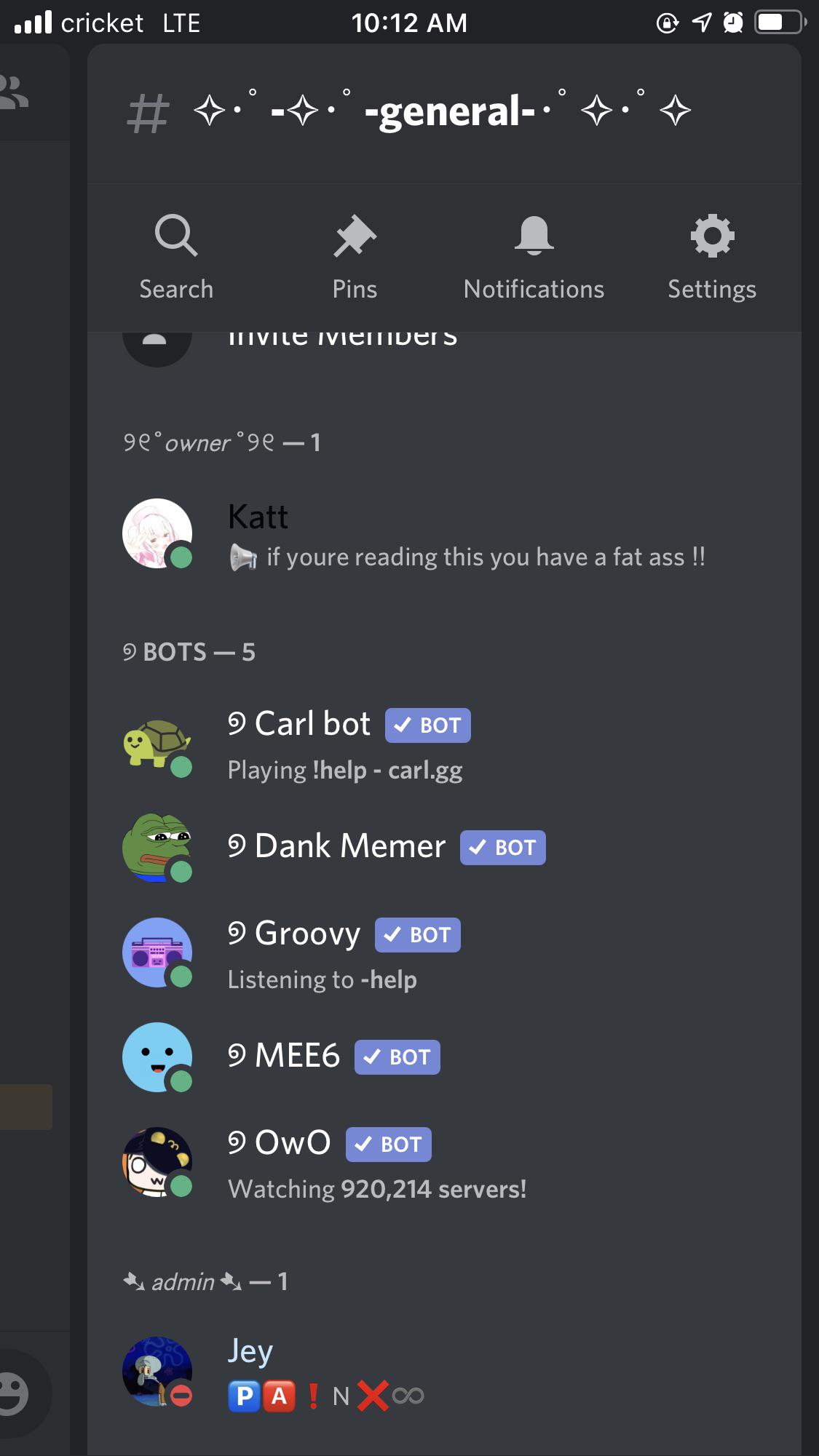 How do I get admin above the bots on my discord server mobile? r