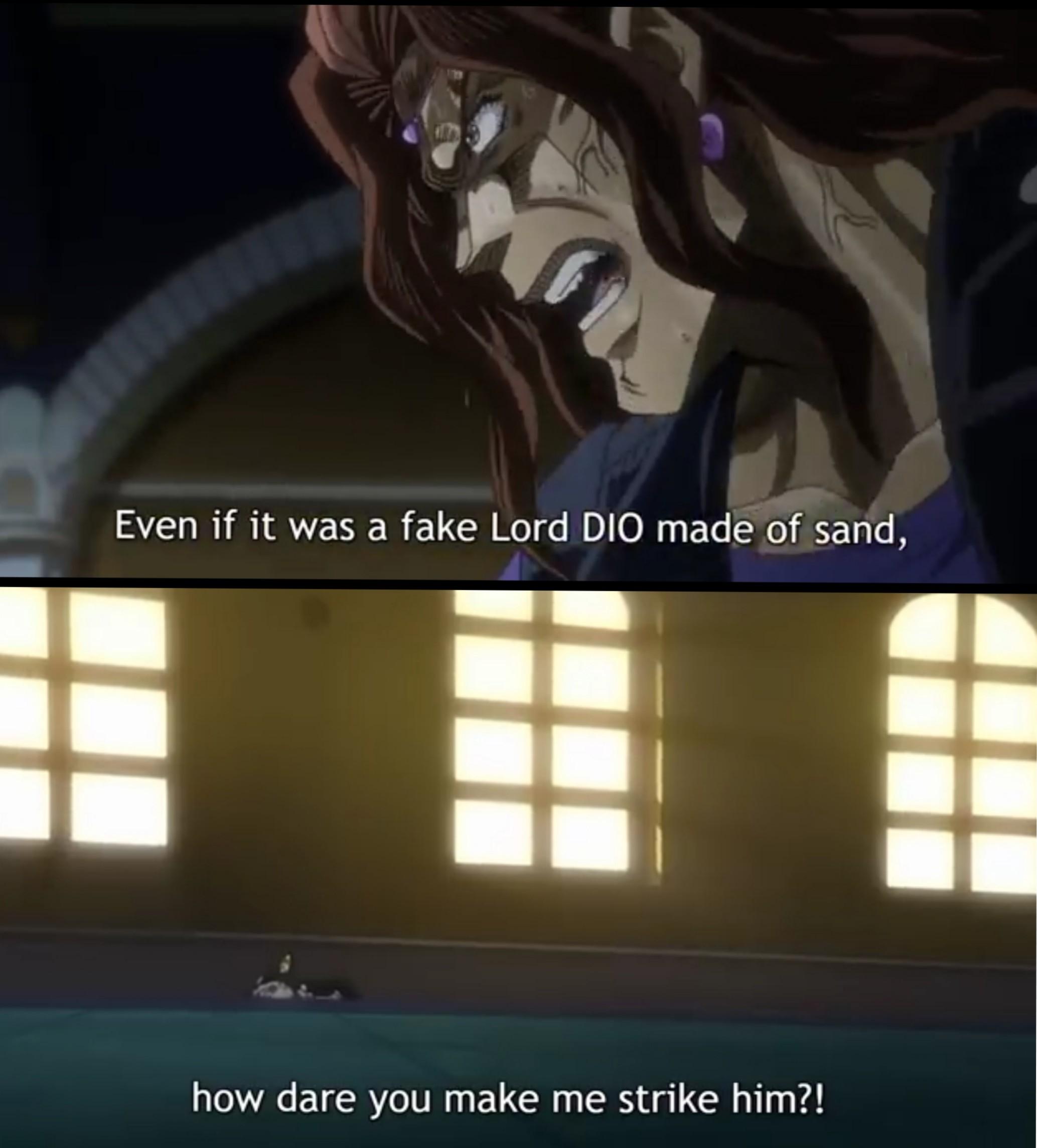 When someone plays as Shadow Dio in heritage for the future
