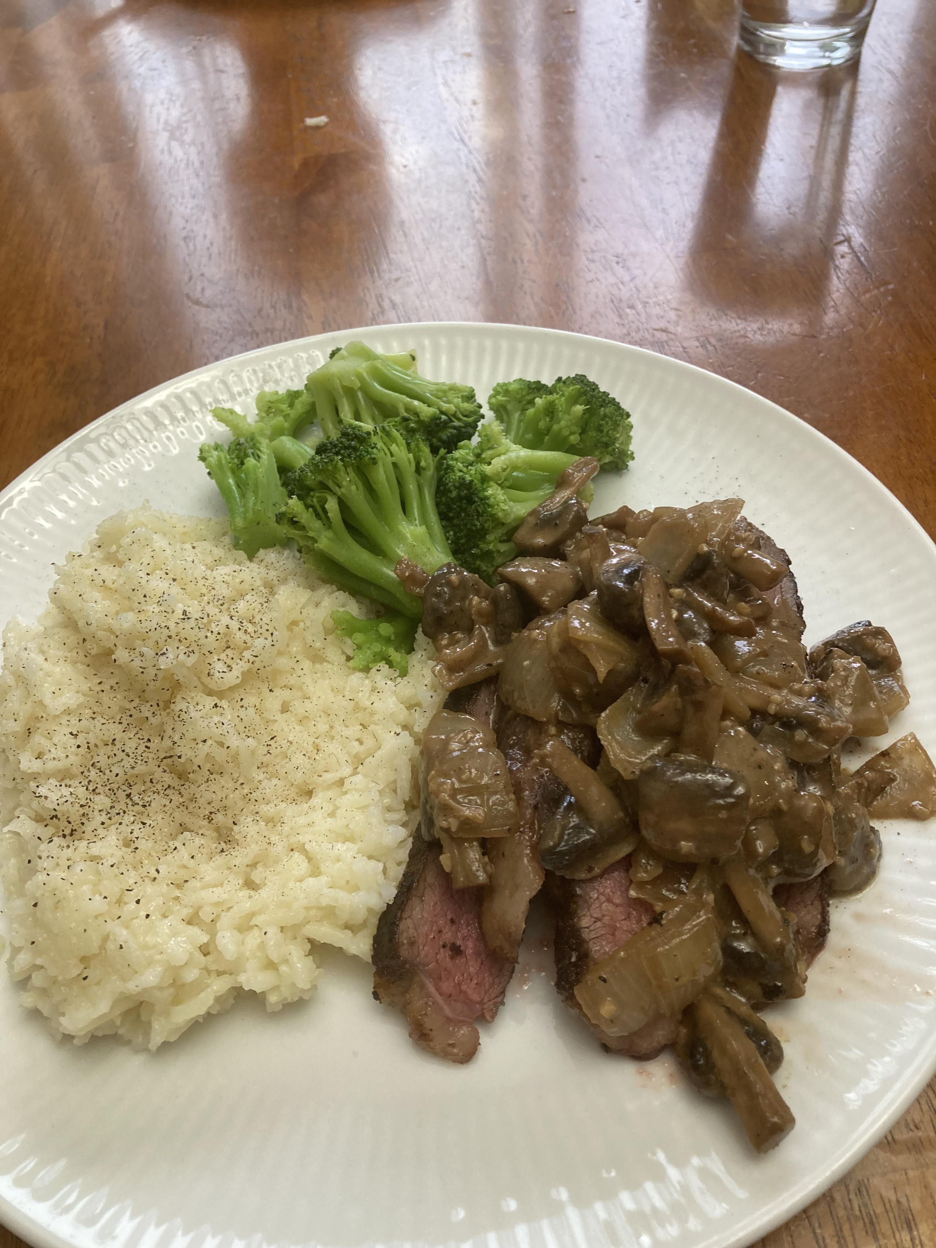 Sous vide top sirloin 133 6 hours. Seared and used drippings from bag