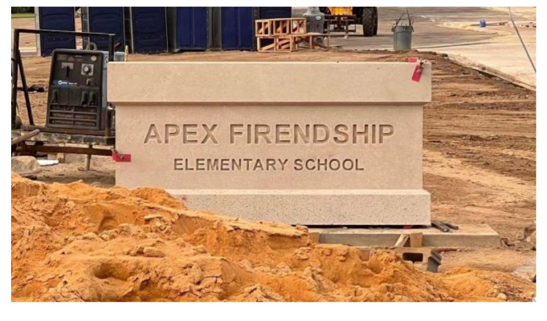 This new sign for Apex Friendship Elementary School r/onejob