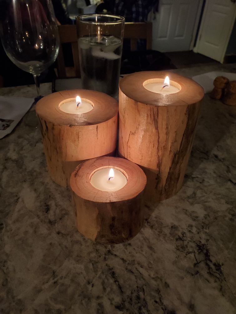 Nothing fancy, just made some tea light candle holders to give as gifts