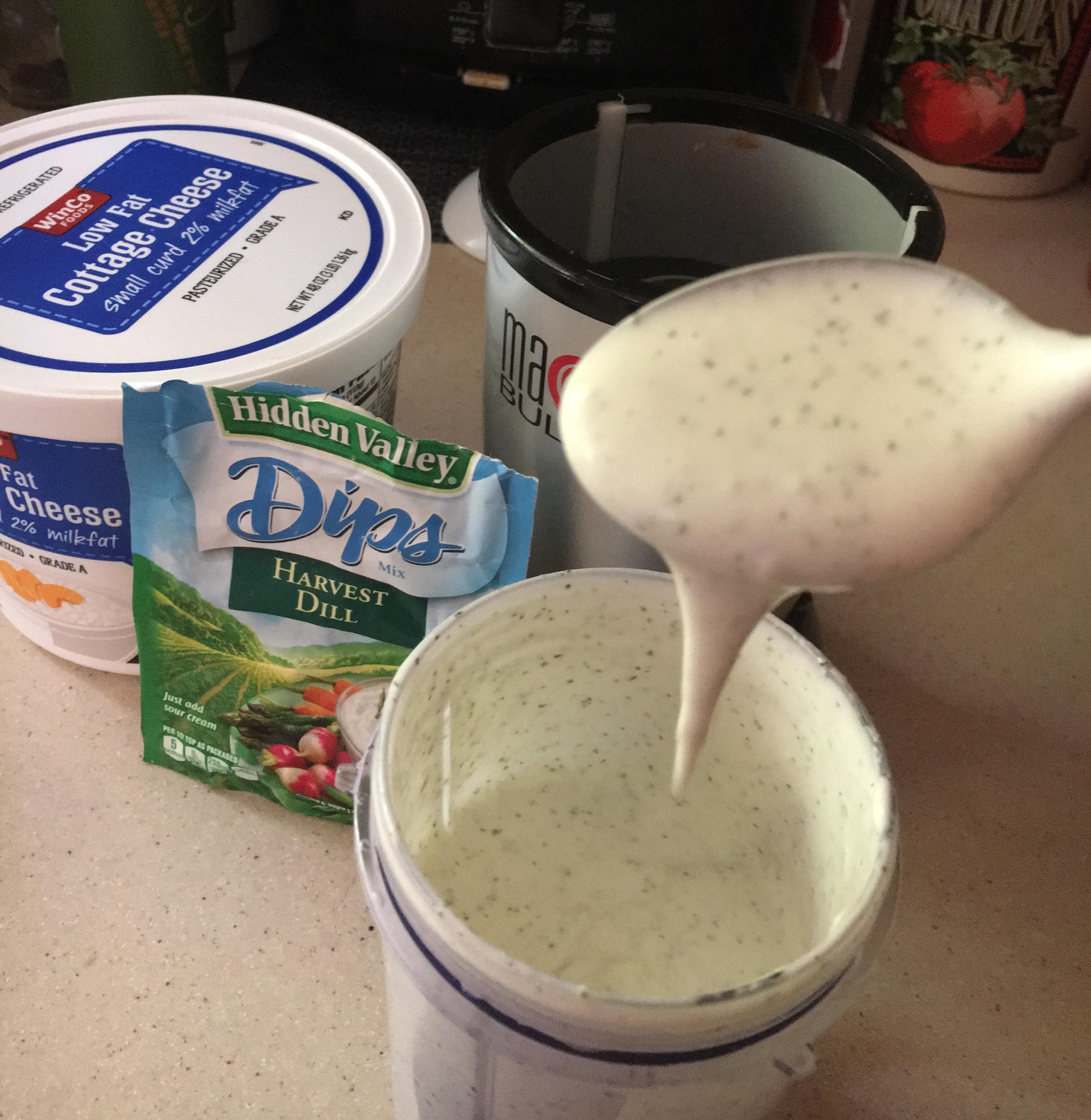 Cottage Cheese Dill Dip. Great for salad dressing or dipping sauce. 6