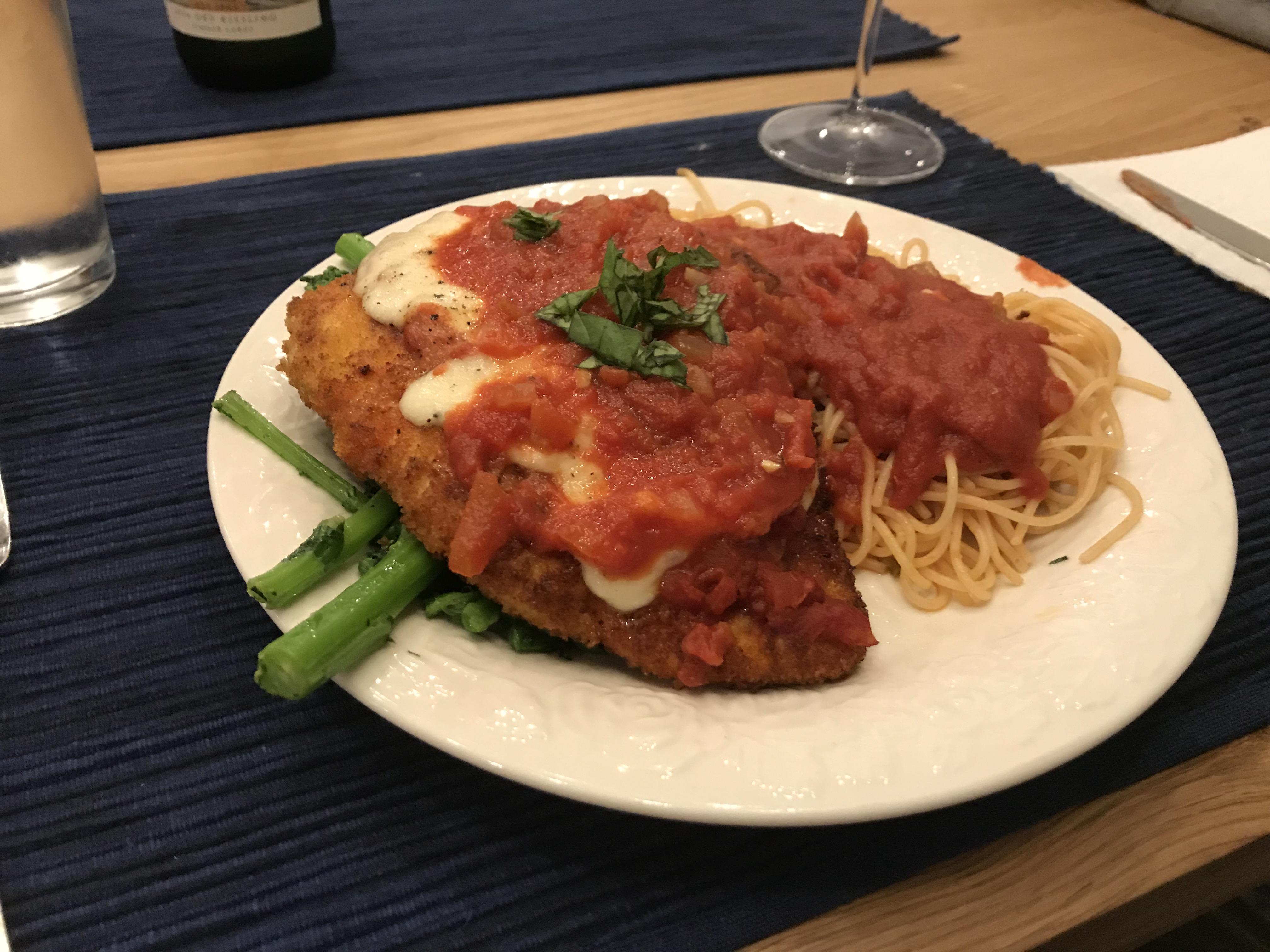 Gordon Ramsay Chicken Parmesan With Spaghetti And Broccoli Rabe Recipe