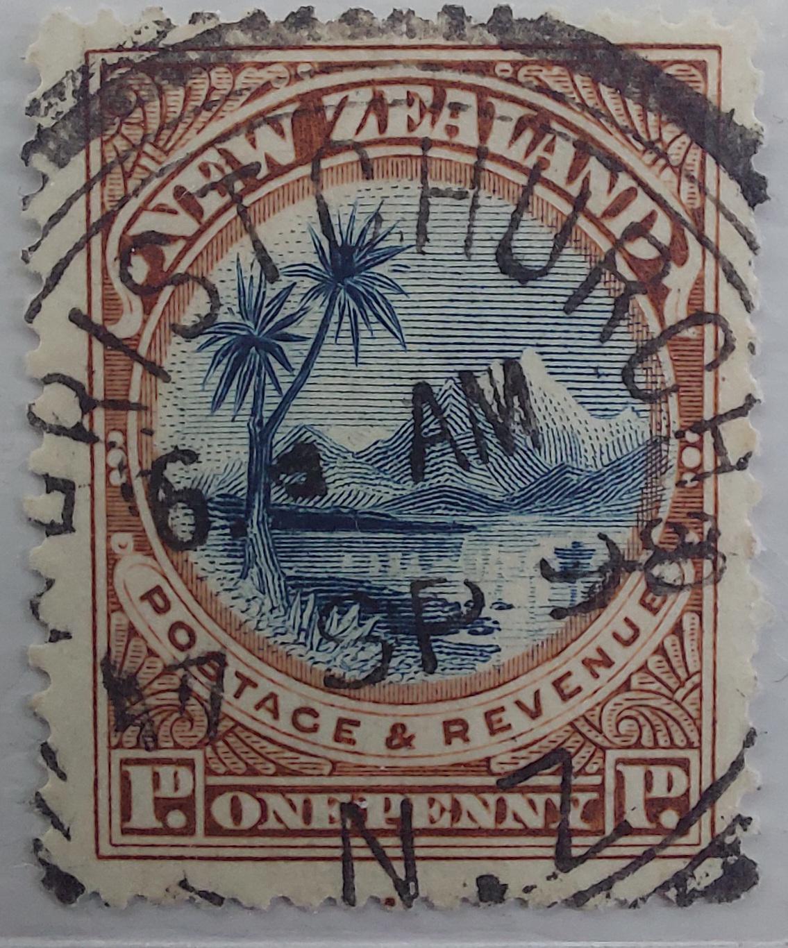 1898 New Zealand stamp, cancelled in Christchurch r/philately