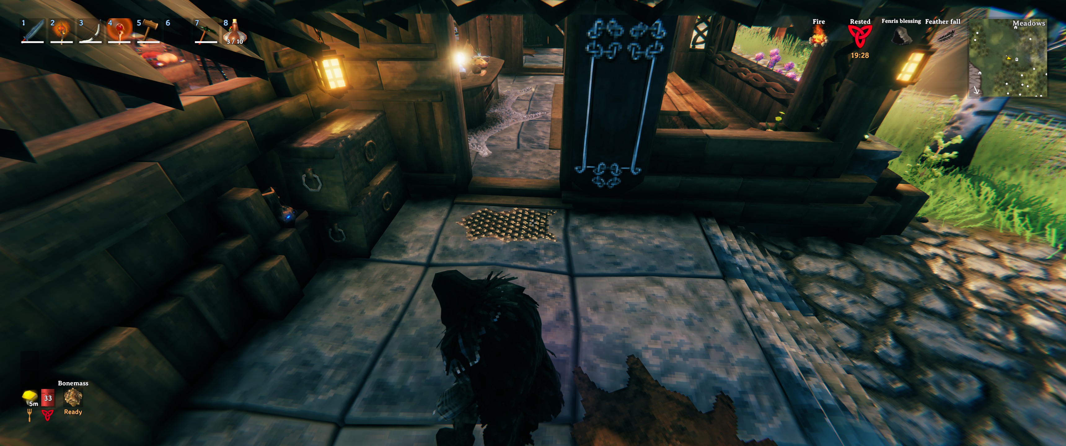 Finally found a good spot for the hare rug r/valheim