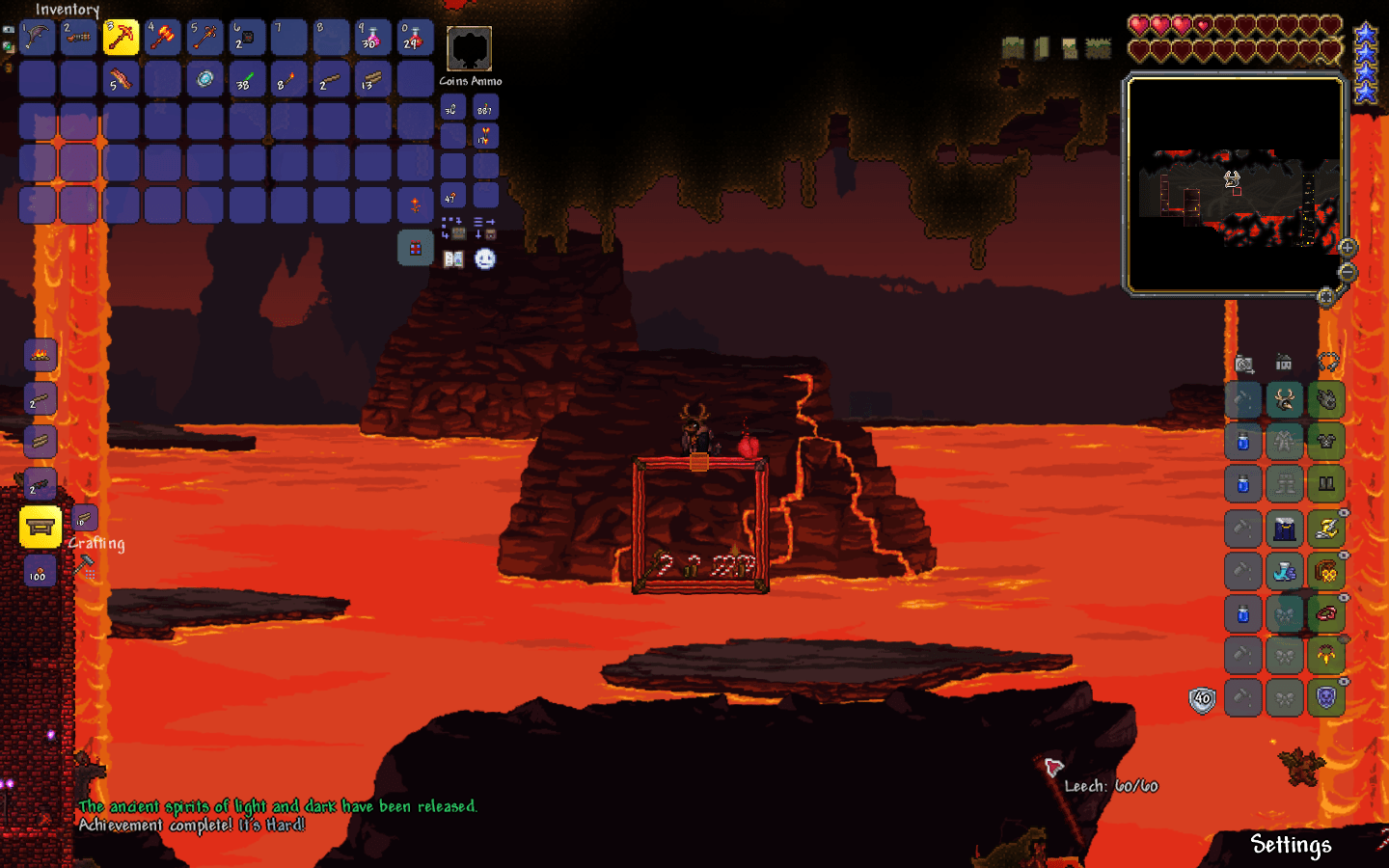 First time defeating the wall of flesh on pc r/Terraria