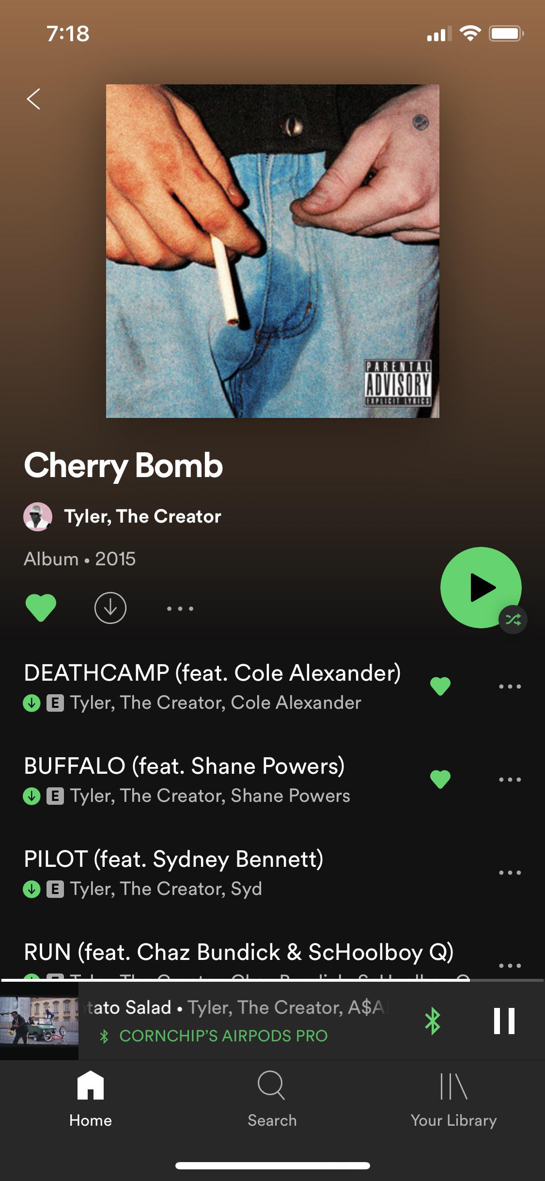 Tyler changed Cherry Bomb’s album cover on Spotify! r/tylerthecreator