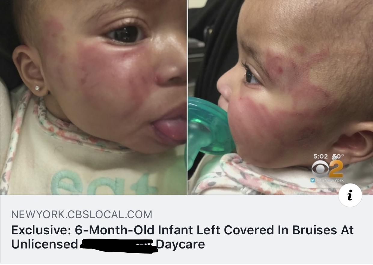 First the mother was told the infant was left unattended with a 2 year