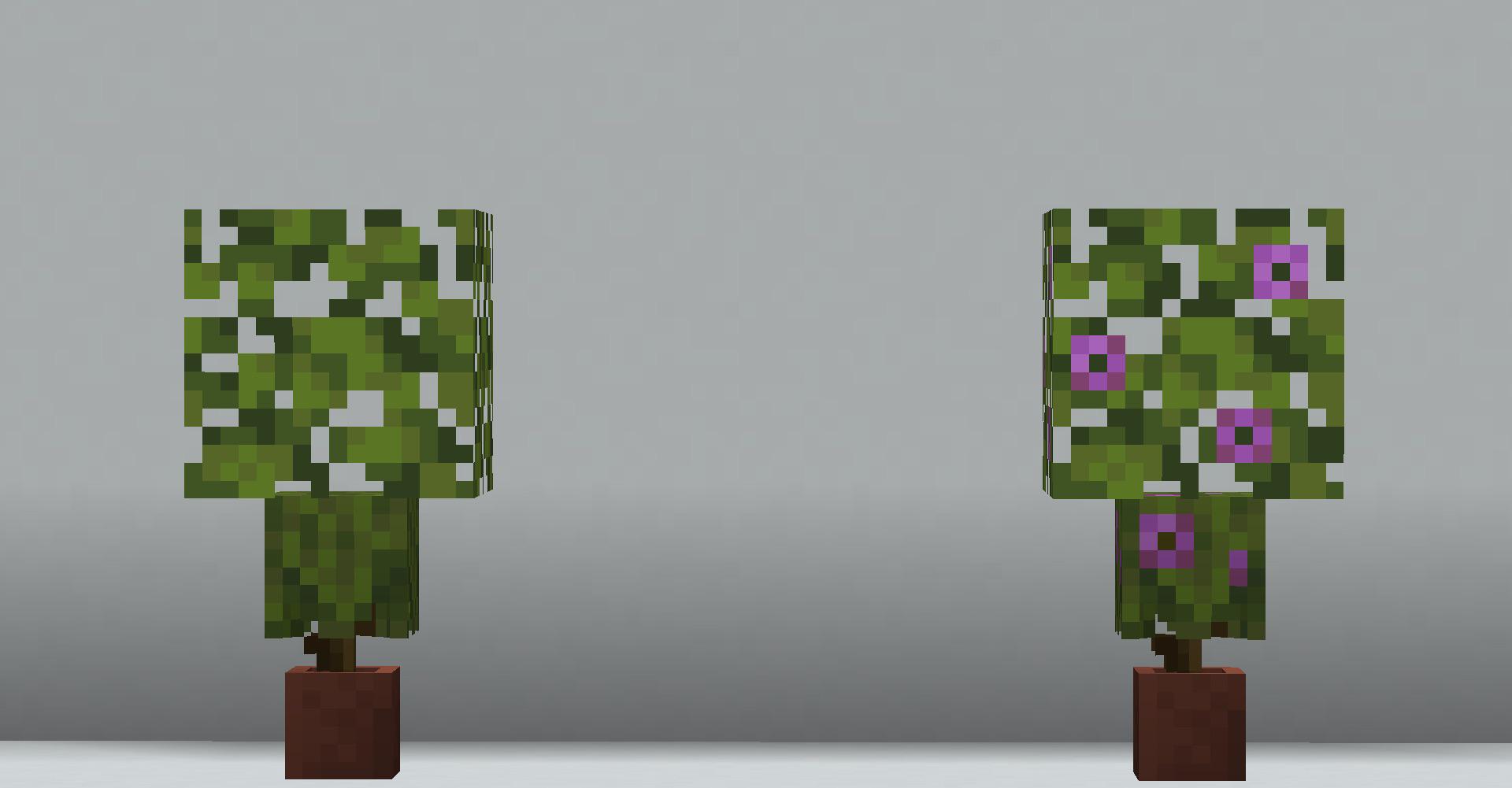 Using the potted azalea and azalea leaves, you can make a mini tree