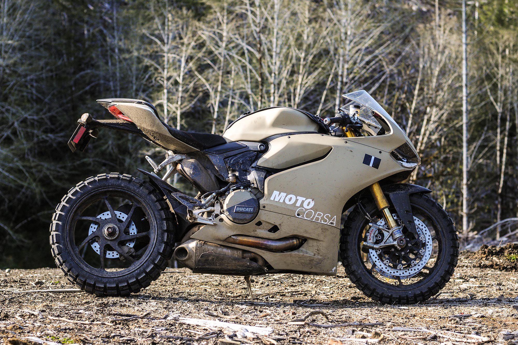 Touring on a Ducati 959 Need Knobby Tires and Hard Panniers