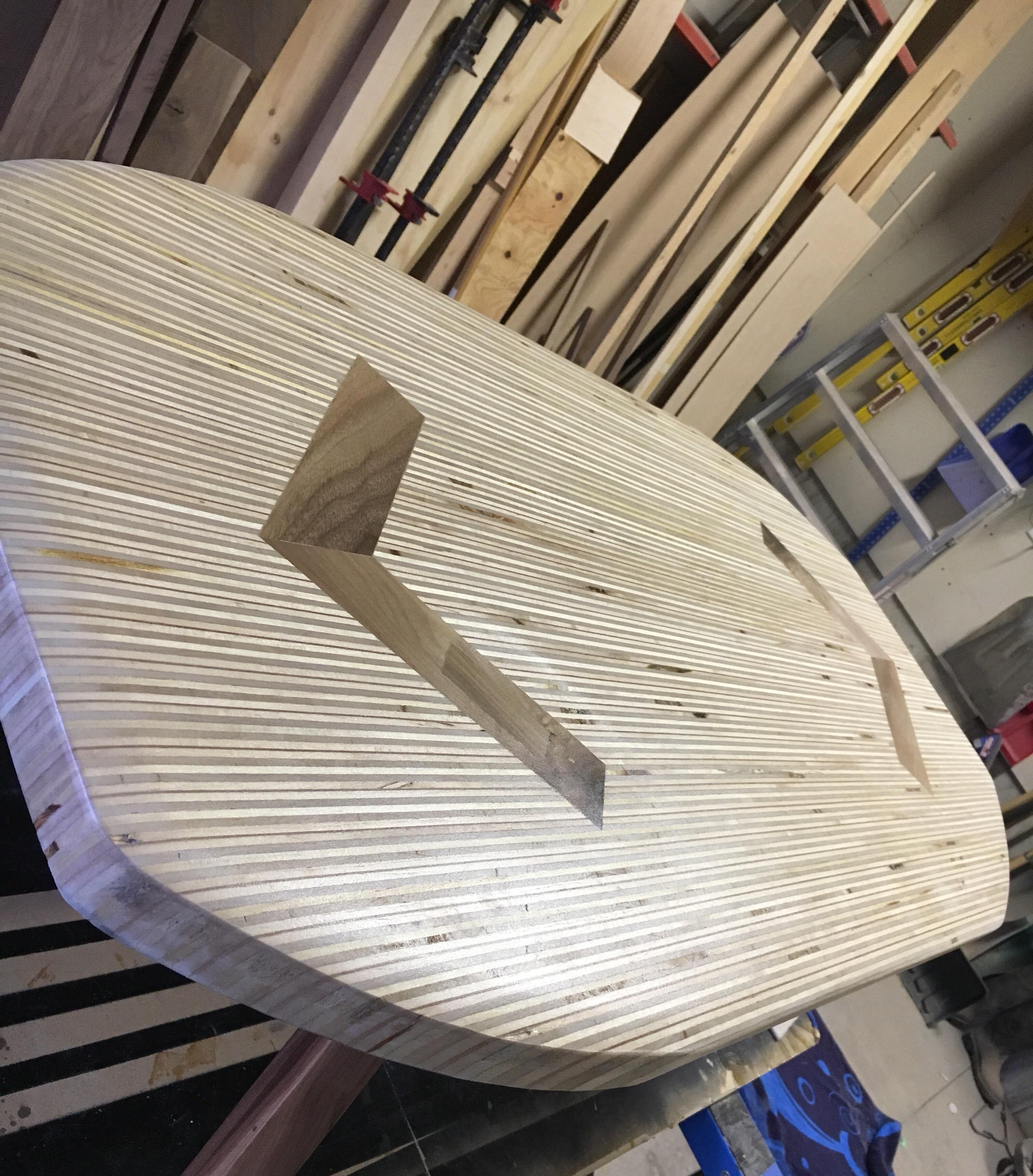 Laminated plywood coffee table . What do you think ? r/woodworking