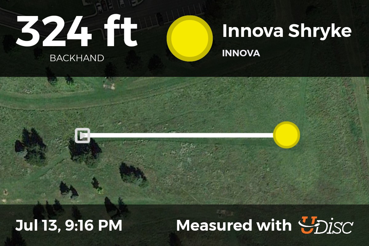 Threw my longest drive on record today! Felt like sharing but didn't