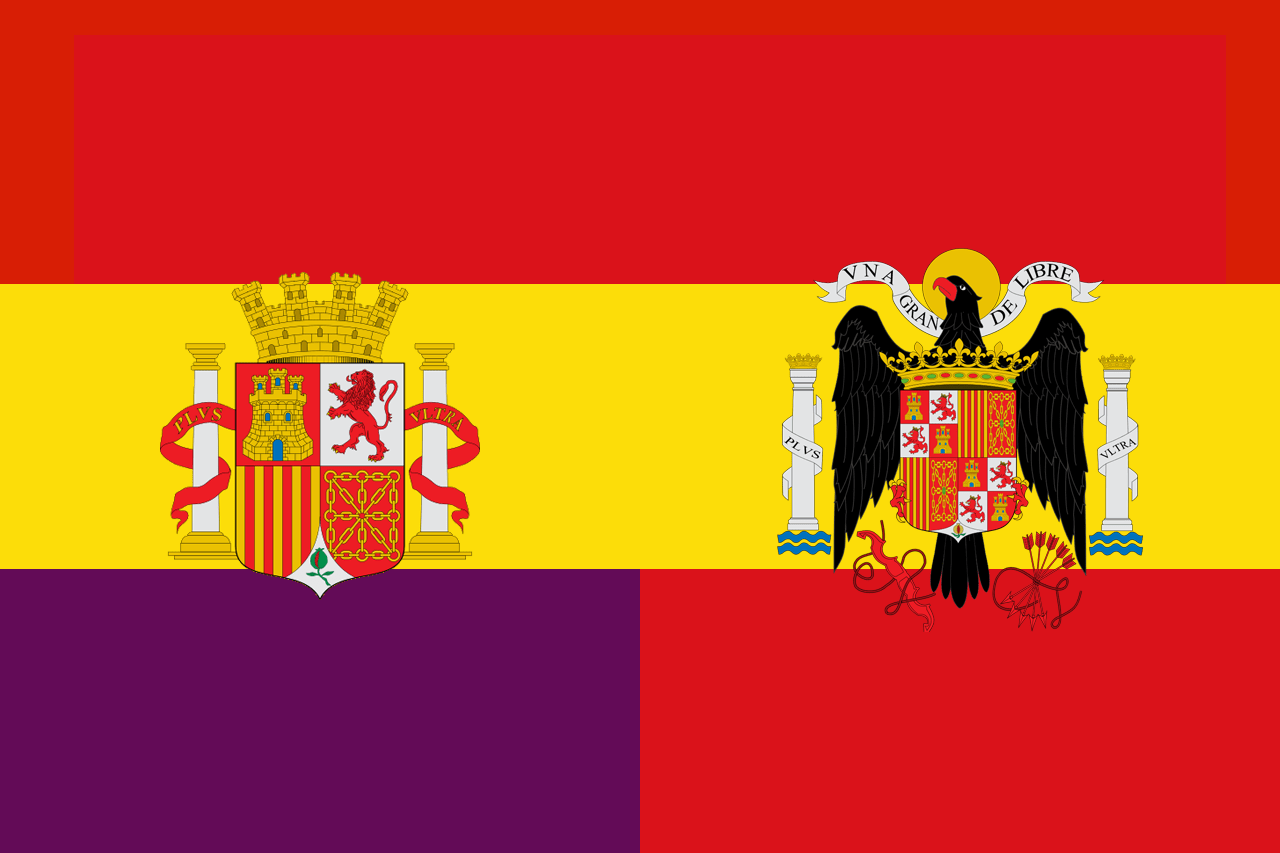Flag for the Spanish Civil War in the style of AustriaHungary r