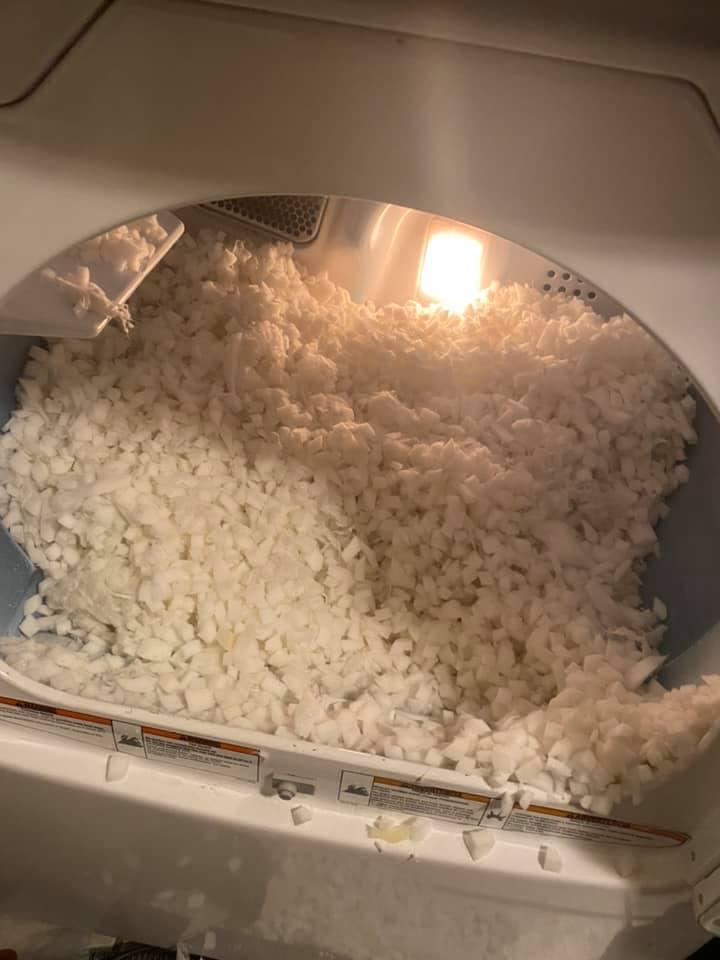 The pillow did not survive the dryer. At least it’s dry! r/Wellthatsucks