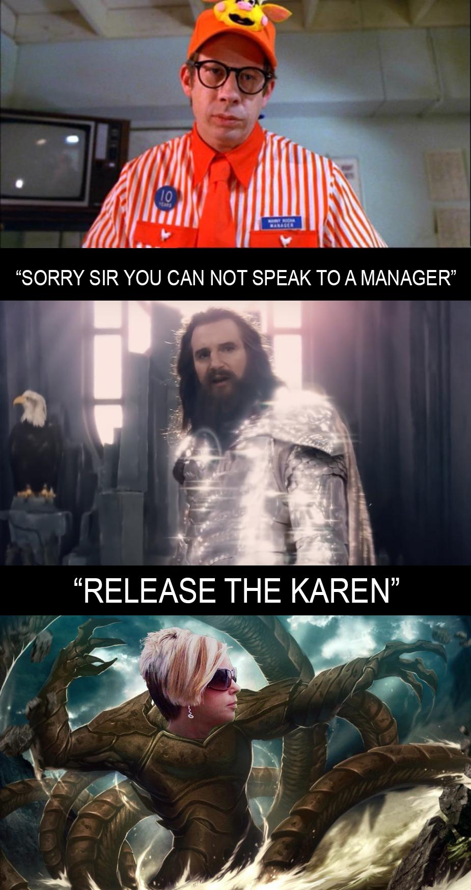 Download Karen General Manager Meme Explained PNG & GIF BASE