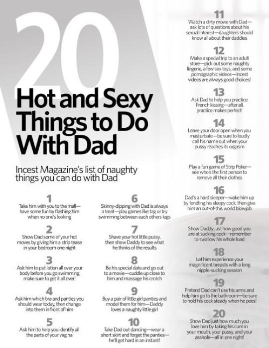 Hot and sexy things to do with your dad r/incestconnection