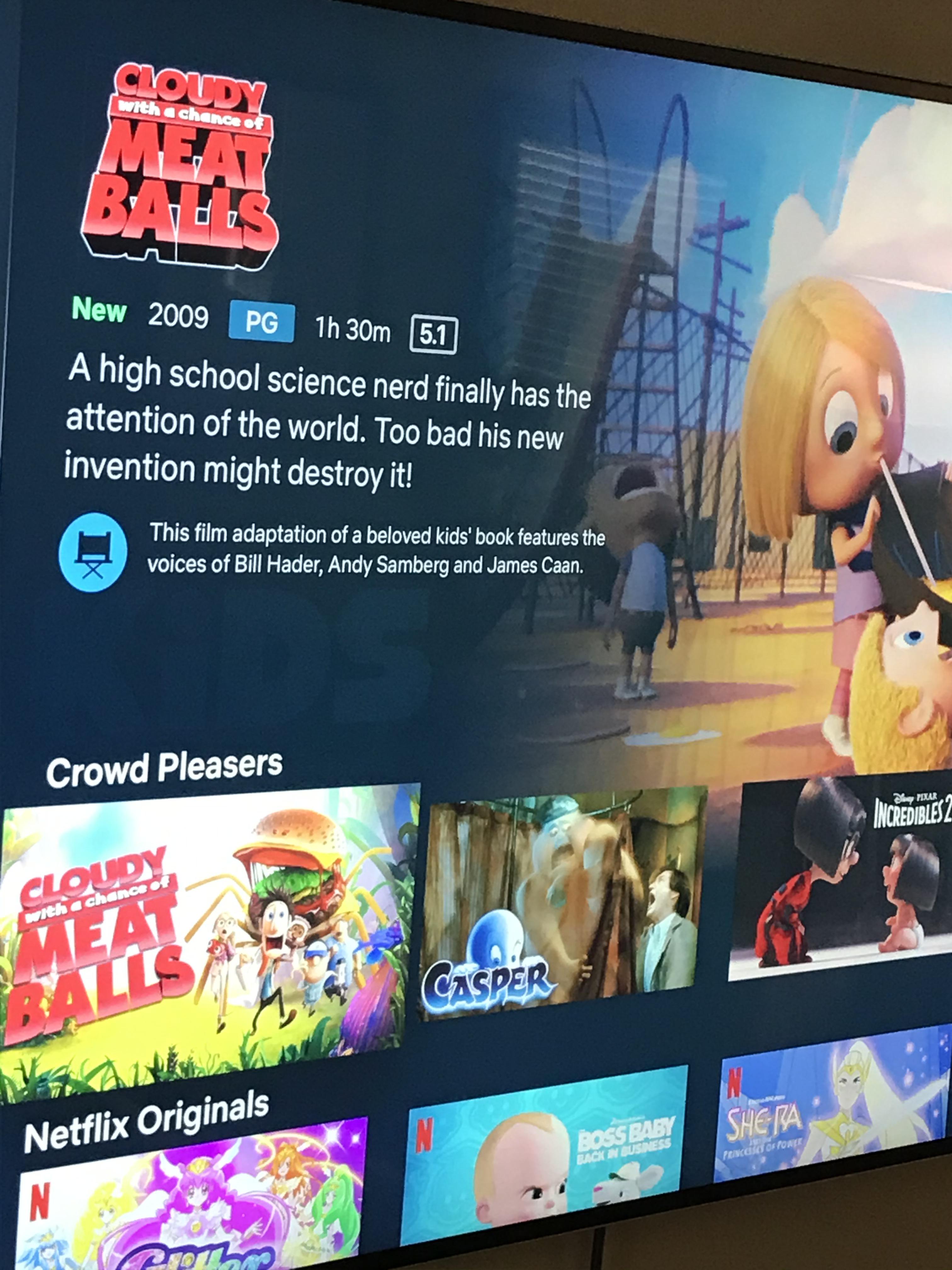 Cloudy with a chance of meatballs 2 cover art used for the first movie