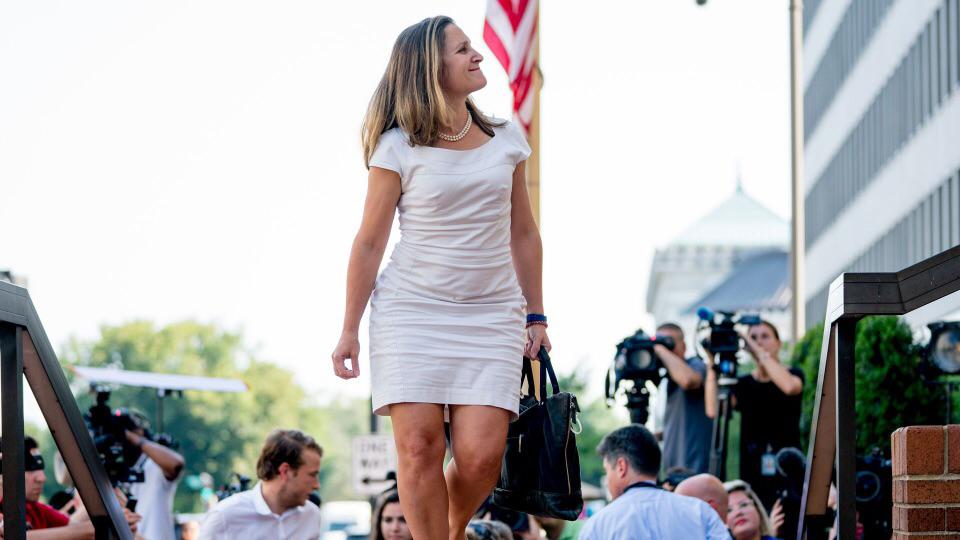 Even she knows “yeah I’m hot and men love me” 🥵😍🔥 r/ChrystiaFreelandPics