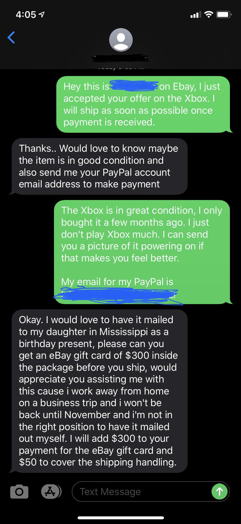 Accepted an offer on ebay, and texted the seller. Seemed ok until he
