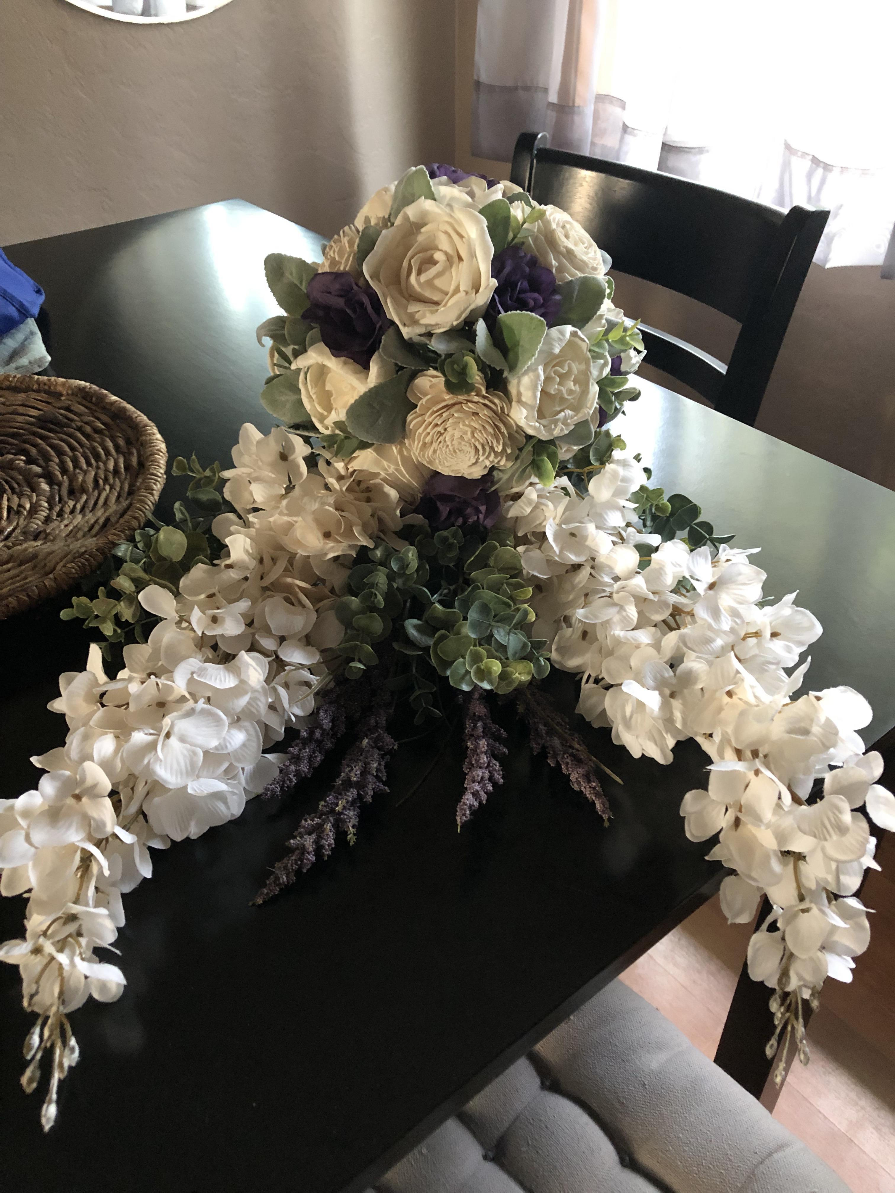 Sola bouquet with some add ons from Michael’s altogether it was only