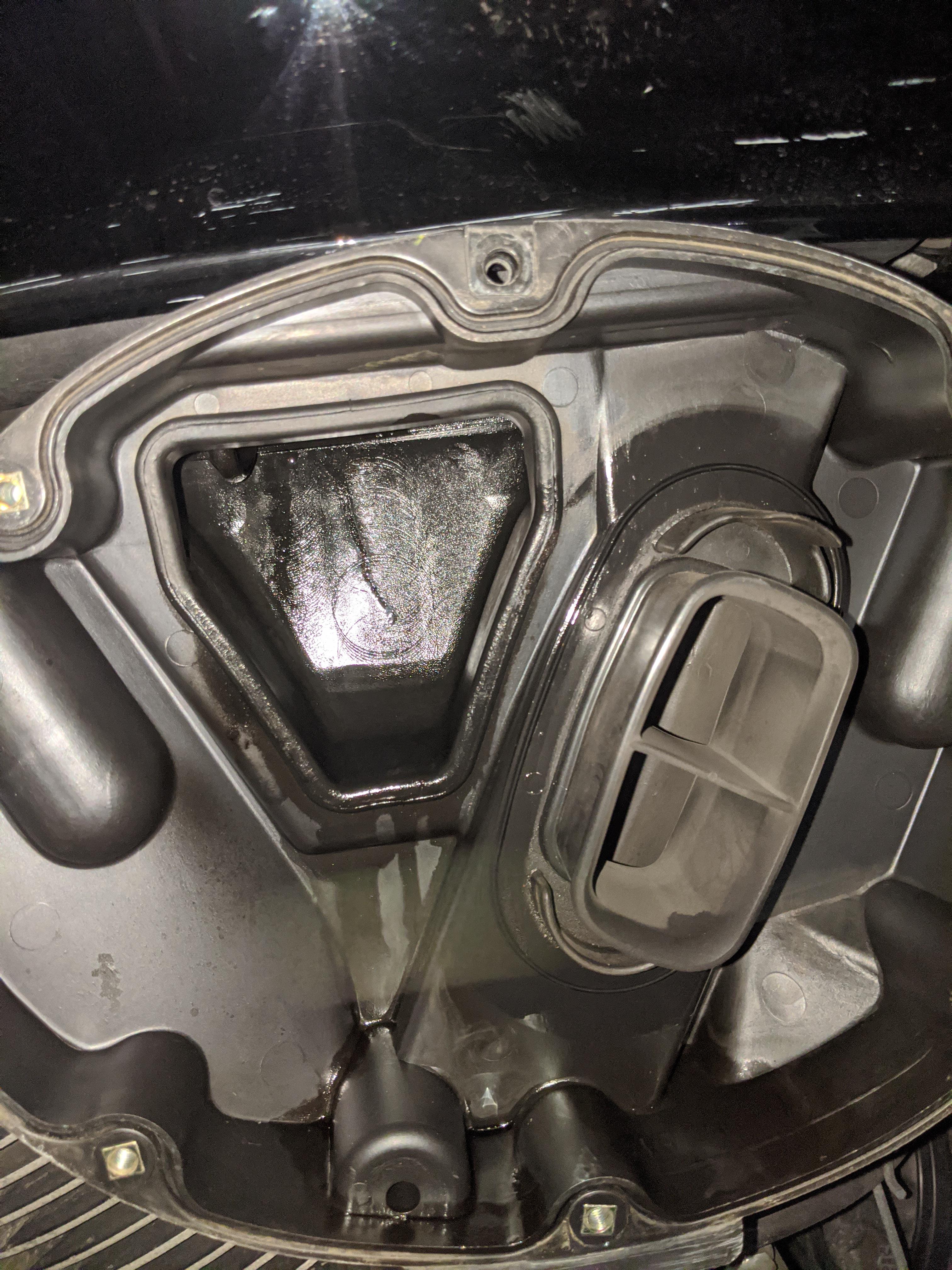 Honda 2002 VT750 Shadow. A little bit of oil in airbox. Should I be