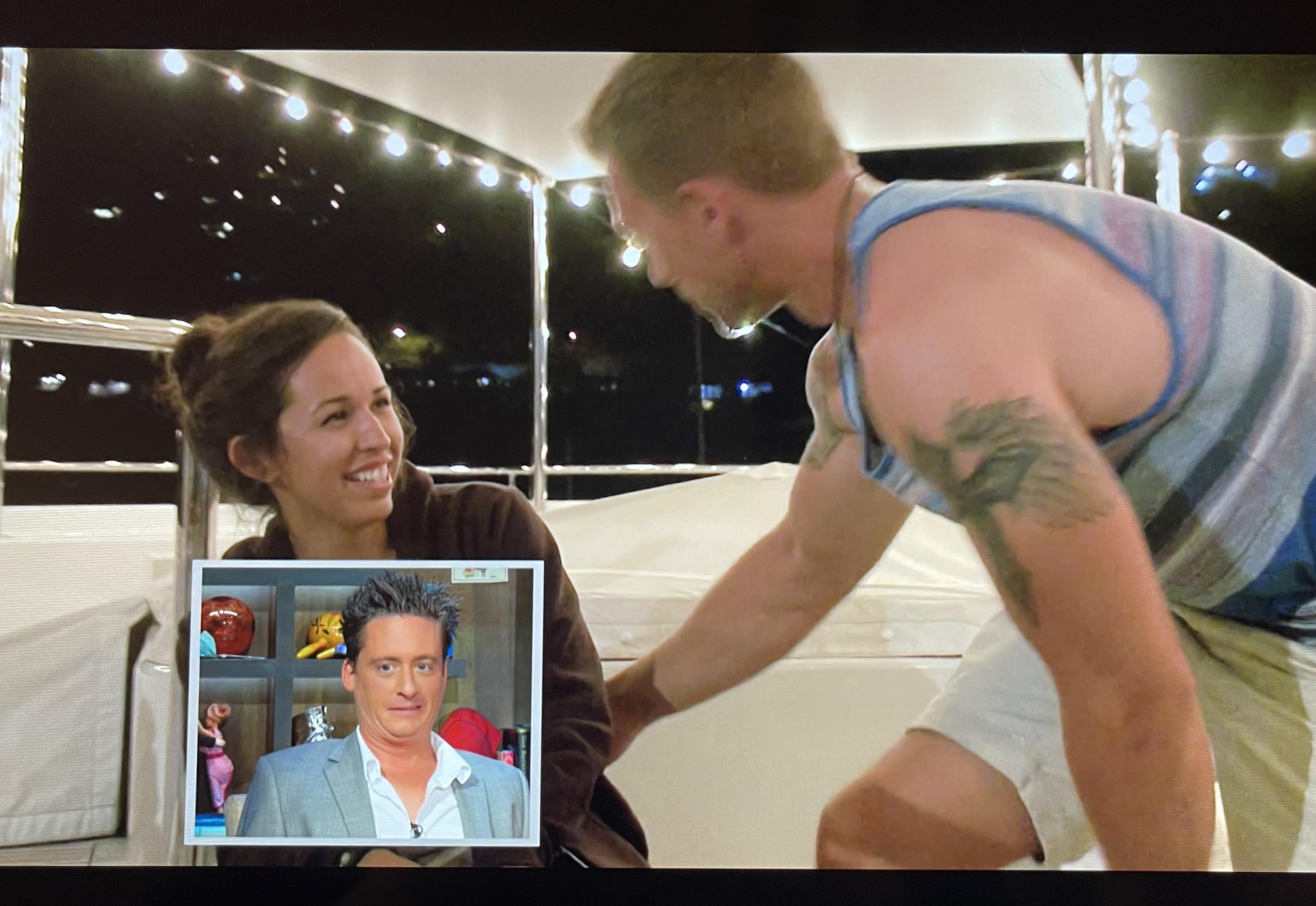 Ben’s reaction to Kelly kissing Jennice 😂 : belowdeck