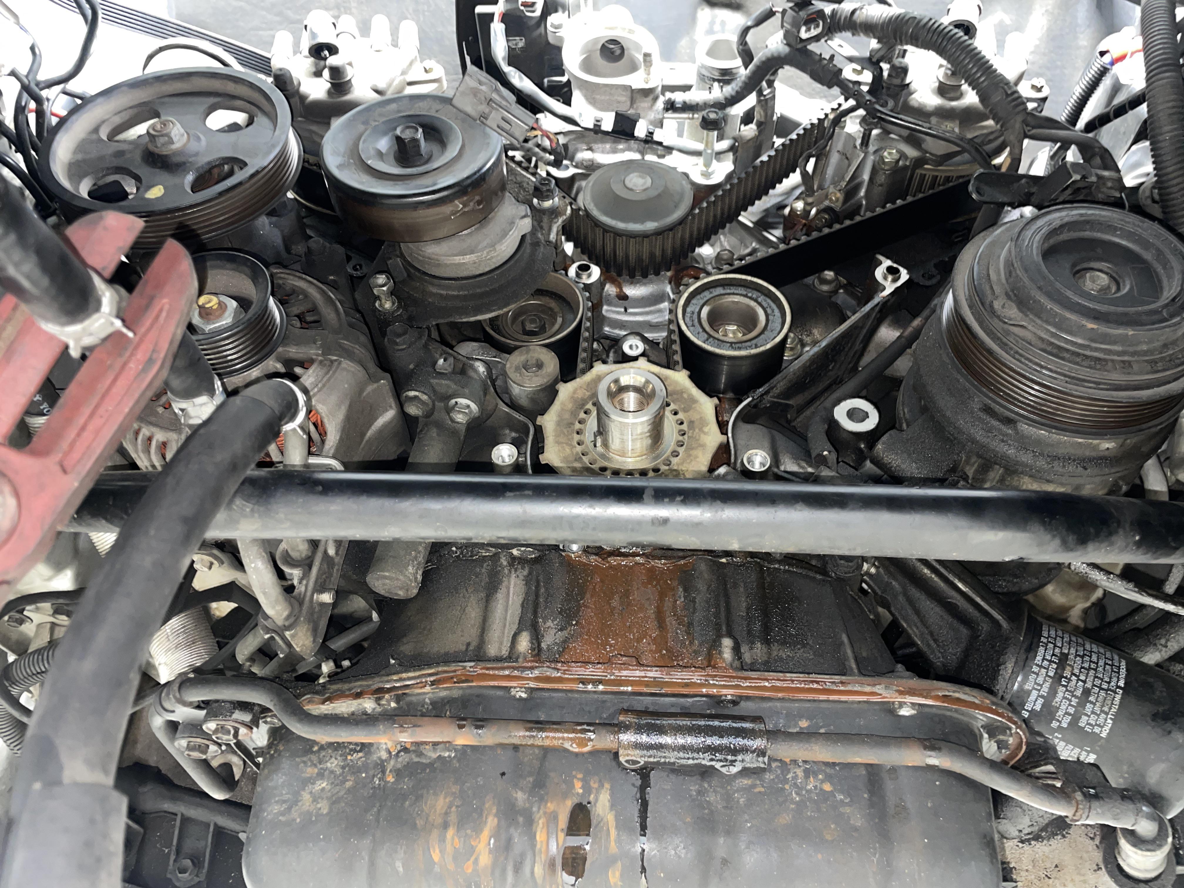 My ‘91 LS400 finally getting the love she deserves. Timing belt, water