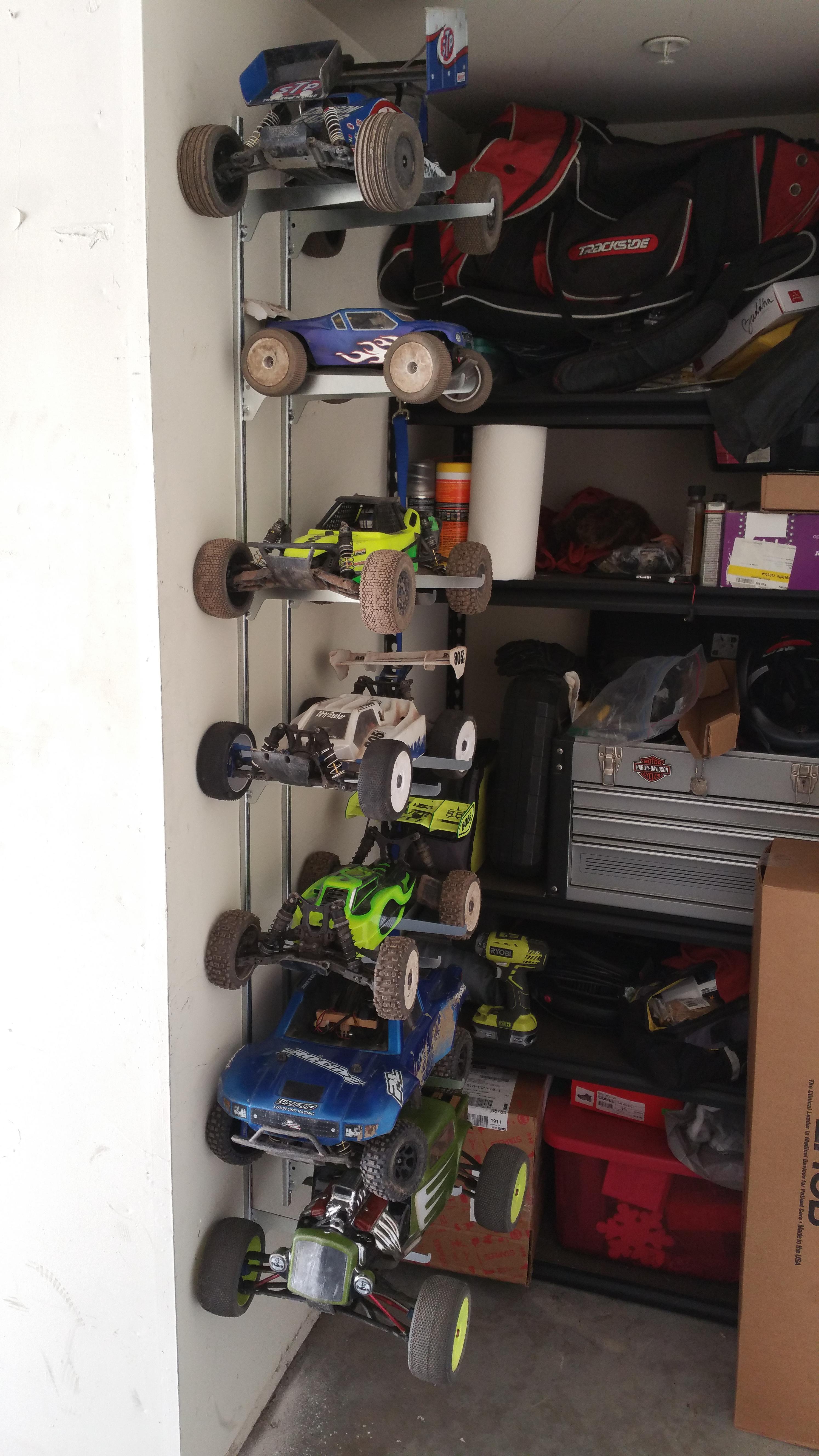 Finally got around to making a storage rack for my fleet. r/rccars