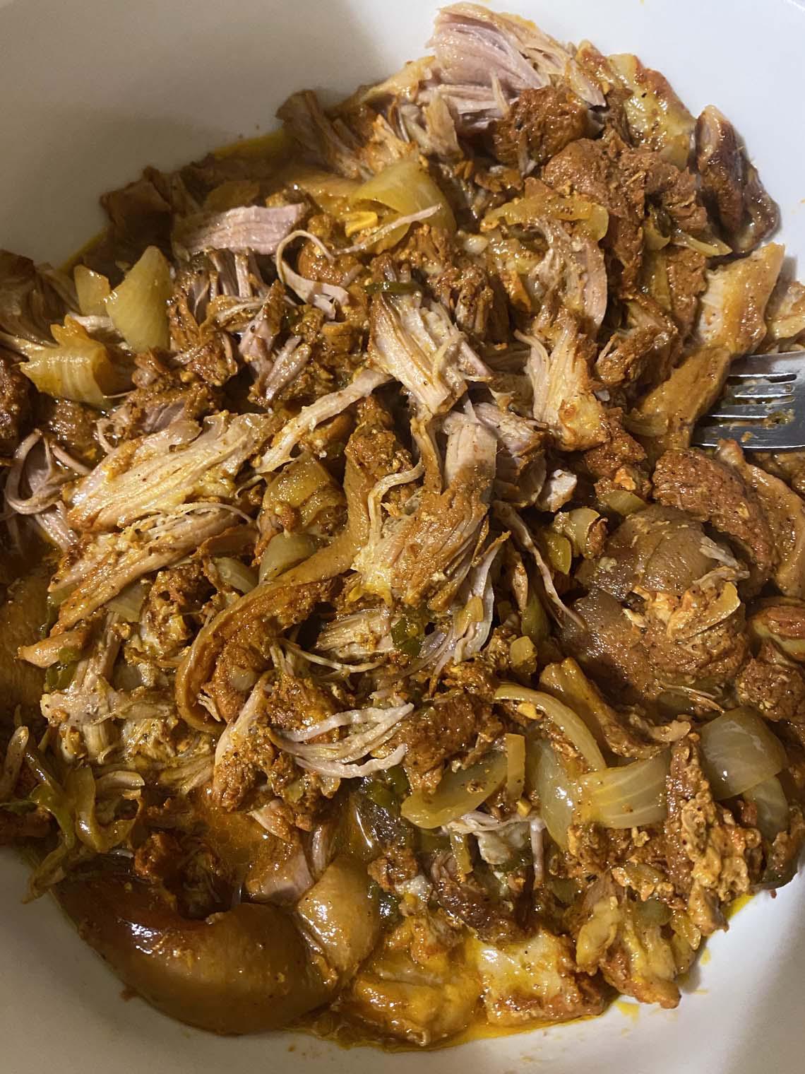 Cochinita Pibil (YucatanStyle Pulled Pork) slowcooked overnight for 8