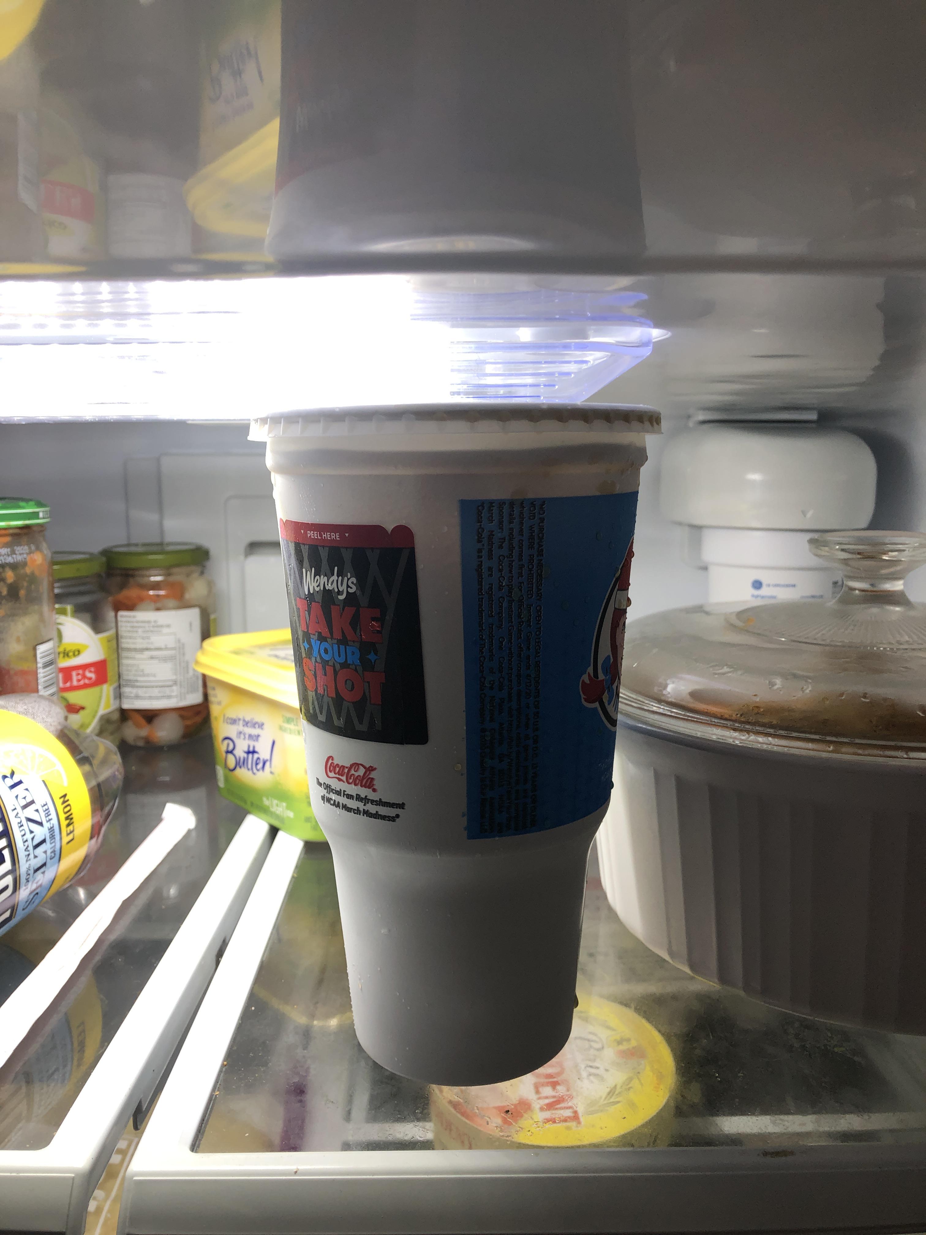 Large wendy’s cup in my fridge sits perfectly r/Perfectfit